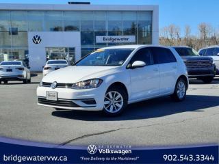 New Price! Recent Arrival! Odometer is 30614 kilometers below market average! Pure White 2021 Volkswagen Golf Comfortline Apple Carplay | Android Auto FWD 8-Speed Automatic with Tiptronic 1.4L TSI Bridgewater Volkswagen, Located in Bridgewater Nova Scotia.Black Cloth Cloth, 4-Wheel Disc Brakes, 6 Speakers, ABS brakes, Air Conditioning, Alloy wheels, AM/FM radio: SiriusXM, App-Connect (Android Auto/Apple CarPlay/MirrorLink), Brake assist, Bumpers: body-colour, Cloth Seating Surfaces, Delay-off headlights, Driver door bin, Driver vanity mirror, Dual front impact airbags, Dual front side impact airbags, Electronic Stability Control, Exterior Parking Camera Rear, Four wheel independent suspension, Front anti-roll bar, Front Bucket Seats, Front reading lights, Fully automatic headlights, Heated door mirrors, Heated Front Comfort Seats, Heated front seats, Illuminated entry, Leather Shift Knob, Leather steering wheel, Low tire pressure warning, Navigation System, Occupant sensing airbag, Outside temperature display, Overhead airbag, Overhead console, Panic alarm, Passenger door bin, Passenger vanity mirror, Power door mirrors, Power driver seat, Power passenger seat, Power steering, Power windows, Radio data system, Radio: MIBIII 8.0 Touchscreen Infotainment System, Rain sensing wipers, Rear anti-roll bar, Rear reading lights, Rear window defroster, Rear window wiper, Remote keyless entry, Security system, Speed control, Speed-sensing steering, Speed-Sensitive Wipers, Split folding rear seat, Spoiler, Steering wheel mounted audio controls, Tachometer, Telescoping steering wheel, Tilt steering wheel, Traction control, Trip computer, Turn signal indicator mirrors, Variably intermittent wipers.Volkswagen Certified Details:* Finance rates from 4.99%* A completed 112-point inspection plus mechanical and appearance reconditioning assessment performed by a Volkswagen factory-trained technician* Prepaid Maintenance is now available for Certified Pre-Owned Volkswagens. Lock in your maintenance fees by choosing between a 2- or 3-year plan. Vehicles up to 7 years of age are eligible for the purchase of our Prepaid Maintenance plans regardless of mileage. A 3-month SiriusXM all-access trial subscription / Recent college, CEGEP or university Graduates can get a $500 rebate / CARFAX Vehicle History Report. A 3-month SiriusXM all-access trial subscription* Any remaining new-vehicle limited warranty. Certified Pre-Owned vehicles are eligible for extended warranty coverage, giving you greater peace of mind* A 6-month subscription to Volkswagen 24-hour roadside assistance