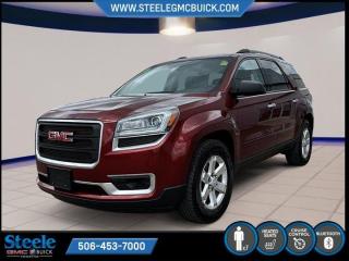 New Price!Recent Arrival!Crimson Red Tintcoat 2015 GMC Acadia SLE-2 | FOR SALE SIN STEELE FREDERCITON | AWD 6-Speed Automatic 3.6L V6 SIDI* Market Value Pricing *, AWD, Cloth.Certification Program Details: 2 Years Fresh MVI Fully Detailed Full Tank of fuelSteele GMC Buick Fredericton offers the full selection of GMC Trucks including the Canyon, Sierra 1500, Sierra 2500HD & Sierra 3500HD in addition to our other new GMC and new Buick sedans and SUVs. Our Finance Department at Steele GMC Buick are well-versed in dealing with every type of credit situation, including past bankruptcy, so all customers can have confidence when shopping with us!Steele Auto Group is the most diversified group of automobile dealerships in Atlantic Canada, with 47 dealerships selling 27 brands and an employee base of well over 2300.