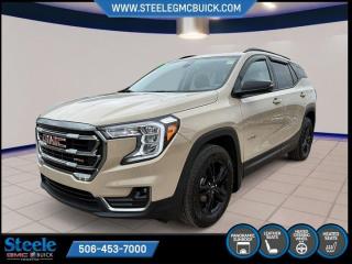 New Price!Desert Sand Metallic 2023 GMC Terrain AT4 | FOR SALE IN FREDERICTON | AWD 9-Speed Automatic 1.5L DOHC* Market Value Pricing *, AWD, 2-Way Power Driver Lumbar Control, 4-Wheel Disc Brakes, 6 Speakers, 6-Speaker Audio System Feature, 6-Way Power Front Passenger Seat, 8-Way Power Driver Seat Adjuster, ABS brakes, Air Conditioning, AM/FM radio, Auto High-beam Headlights, Auto-dimming Rear-View mirror, Automatic temperature control, Bluetooth® For Phone, Brake assist, Bumpers: body-colour, Compass, Delay-off headlights, Driver & Front Passenger Heated Seats, Driver door bin, Driver vanity mirror, Dual front impact airbags, Dual front side impact airbags, Electronic Stability Control, Emergency communication system: OnStar and GMC connected services capable, Four wheel independent suspension, Front anti-roll bar, Front Bucket Seats, Front dual zone A/C, Front fog lights, Front Passenger 2-Way Power Lumbar, Front reading lights, Fully automatic headlights, Garage door transmitter, Heated door mirrors, Heated front seats, Heated steering wheel, Illuminated entry, Low tire pressure warning, Memory seat, Occupant sensing airbag, Outside temperature display, Overhead airbag, Overhead console, Panic alarm, Passenger vanity mirror, Perforated Leather-Appointed Seat Trim w/AT4 Logo, Power door mirrors, Power driver seat, Power Liftgate, Power passenger seat, Power steering, Power windows, Preferred Equipment Group 4SC, Premium audio system: GMC Infotainment System, Radio data system, Radio: GMC Infotainment Audio System w/8 Display, Rear anti-roll bar, Rear window defroster, Remote keyless entry, Roof rack: rails only, Security system, SiriusXM, Skyscape Power Sunroof w/Power Sunscreen, Speed control, Speed-sensing steering, Spoiler, Steering wheel mounted audio controls, Tachometer, Telescoping steering wheel, Tilt steering wheel, Traction control, Trip computer, Turn signal indicator mirrors, Wireless Apple CarPlay/Wireless Android Auto.Certification Program Details: 80 Point Inspection Fresh Oil Change Full Vehicle Detail Full tank of Gas 2 Years Fresh MVI Brake through InspectionSteele GMC Buick Fredericton offers the full selection of GMC Trucks including the Canyon, Sierra 1500, Sierra 2500HD & Sierra 3500HD in addition to our other new GMC and new Buick sedans and SUVs. Our Finance Department at Steele GMC Buick are well-versed in dealing with every type of credit situation, including past bankruptcy, so all customers can have confidence when shopping with us!Steele Auto Group is the most diversified group of automobile dealerships in Atlantic Canada, with 47 dealerships selling 27 brands and an employee base of well over 2300.