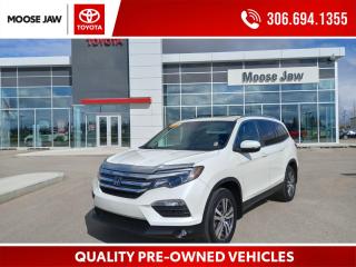 Used 2017 Honda Pilot EX-L Navi LOCAL TRADE WITH ONLY 86,211 KMS, 8 PASSENGER LEATHER SEATING for sale in Moose Jaw, SK
