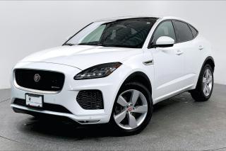 This 2019 Jaguar E- Pace P300 comes in Fuji White with Black Leather Interior. Equipped with I Dynamic Driveline, Full Park Assist, Cruise Control, Branded Sound System, Dual Exhaust, Heated Steering Wheel, Ambient Lighting, Panoramic Roof and numerous other premium features. It boasts a clean history with no reported accidents or claims, having been meticulously maintained by its dedicated owner.   Porsche Center Langley has been honored with the prestigious Porsche Premier Dealer Award for 7 consecutive years. Conveniently located near Highway 1 in beautiful Langley, British Columbia. Open Road provides appealing finance and lease options tailored to meet your specific needs. Contact one of our highly trained Sales Executives for further assistance. Please note that additional fees, including a $495 documentation fee &  a $490 dealer prep fee, apply to all pre owned vehicles.