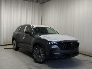 <p>NEW 2024 Mazda CX-50 GT Turbo AWD. Adaptive Cruise Control, Bluetooth, Backup Camera, Apple CarPlay & Android Auto, Available NAV, 360° View Monitor, Memory Seat, Heads Up Display (HUD), Heated F/R Seats, Ventilated Front Seats, Power Front Seats, Driver Seat Lumbar, Leather Upholstery, F/R Parking Sensors, Roof Rails, Electronic Park Brake, Auto Hold, Auto Rain Sensing Wipers, Wireless Phone Charger, A/C, Dual Zone A/C, Rear Air Vents, Power Windows/Locks/Mirrors, Tilt/Telescopic Steering Wheel, Heated Steering Wheel, Traction Control, Paddle Shifter, Garage Door Opener, Power Trunk, Keyless Remote, LED Headlights/Taillights, Panoramic Roof, 18 Black Metallic Alloy Wheels, AM/FM/XM Radio, Steering Wheel Audio Controls, USB Input</p>  <p>Includes:</p> <p>Smart City Brake Support-Front, Rear Cross Traffic Alert, Mazda Radar Cruise Control With Stop & Go, Distance Recognition Support System, Lane-Keep Assist System, Lane Departure Warning System, Advanced Blind Spot Monitoring</p>  <p>Introducing the exhilarating 2024 Mazda CX-50 GT Turbo AWD, a harmonious fusion of innovation and style that redefines driving pleasure. Designed to captivate the senses and elevate your journey, this dynamic SUV seamlessly combines cutting-edge technology with Mazdas signature craftsmanship. With a spirited turbocharged Skyactiv-G 2.5L 4 Cylinder engine under the hood, the CX-50 GT Turbo AWD delivers a thrilling driving experience, blending power and efficiency effortlessly. Its advanced All-Wheel Drive system ensures confidence-inspiring traction on any road, empowering you to explore new horizons with poise.</p>  <p>Step inside the meticulously crafted cabin, where luxury meets functionality. Premium materials adorn every surface, creating an inviting atmosphere that speaks to Mazdas unwavering commitment to detail. An intuitive infotainment system keeps you connected, while an array of safety features, including adaptive cruise control and lane-keep assist, grant you peace of mind on every adventure. The exterior design of the CX-50 GT Turbo AWD is a masterpiece in motion, embodying Mazdas Kodo design philosophy that captures the essence of motion even when the car is at rest. From its sleek contours to its distinctive front grille, every element contributes to an aerodynamic aesthetic that turns heads at every corner.</p>  <p>Innovative features like a panoramic sunroof and a premium sound system transform mundane drives into sensory-rich experiences, allowing you to revel in the joy of each moment on the road. Elevate your driving lifestyle with the 2024 Mazda CX-50 GT Turbo AWD, where performance, luxury, and innovation converge seamlessly. Embrace the future of driving with a vehicle that promises not just transportation, but a symphony of emotions waiting to be experienced.</p>  <p>Call 587-409-5859 for more info or to schedule an appointment! Listed Pricing is valid for 72 hours. Financing is available, please see dealer for term availability and interest rates. AMVIC Licensed Business.</p>