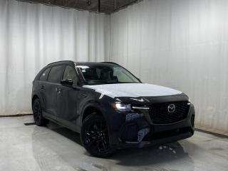 <p>NEW 2025 Mazda CX-70 GT MHEV AWD. Bluetooth, NAV, Leather Upholstery, 360° Cam, F/R Parking Sensors,, Heads-Up-Display, Apple CarPlay/Android Auto, Bose Premium Sound System, Panoramic Moonroof, 5-Seater, F/R Heated Seats, Electronic Parking Brake, Auto Hold, Captains Chairs, Garage Door Opener, Power Trunk, Power Folding Mirrors, Rear Climate Control, Tri-Zone Climate Control, Silver Metallic Alloy Wheels.</p>  <p>Includes:</p>   <p>Standard on 2024 Mazda CX-70 i-ACTIVSENSE + Safety Features (Smart Brake Support-Front, Driver Attention Alert, Rear Cross Traffic Alert, Mazda Radar Cruise Control With Stop & Go, Emergency Lane Keeping with Road Keep Assist, Lane-Keep Assist System, Lane Departure Warning System, Blind Spot Monitoring, Distance & Speed Alert)</p>    <p>Enjoy the journey in our 2024 Mazda CX-70 MHEV GT AWD, which is comfortably capable in Jet Black Mica! Motivated by a TurboCharged 3.3 Liter 6 Cylinder and an Electric Motor delivering a combined 280hp to an 8 Speed Automatic transmission. This All Wheel Drive SUV also rides with Off-Road, Sport, and Towing Modes, and it sees nearly approximately 8.4L/100km on the highway. A refined design is another benefit of our CX-70. Check out its LED lighting, panoramic moonroof, hands-free liftgate, roof rails, alloy wheels, and rugged body moldings.</p>  <p>Our CX-70 cabin treats your family to better travel with heated leather power front seats, a leather-wrapped steering wheel, dual zone automatic climate control, and keyless access/ignition. Digitally dominate daily errands and extraordinary adventures with a 10.25-inch color display, wireless Android Auto/Apple CarPlay, a Commander controller, full-color navigation, wireless charging, voice control, and Bose audio.</p>  <p>Safety is paramount for Mazda, so youre protected by a head-up display, automatic braking, a rearview camera, adaptive cruise control, blind-spot monitoring, rear cross-traffic alert, lane-keeping assistance, and other smart technologies. Carefully crafted, our CX-70 MHEV GT AWD can be yours today! Save this Page and Call for Availability. We Know You Will Enjoy Your Test Drive Towards Ownership!</p>  <p>Call 587-409-5859 for more info or to schedule an appointment! Listed Pricing is valid for 72 hours. Financing is available, please see dealer for term availability and interest rates. AMVIC Licensed Business.</p>