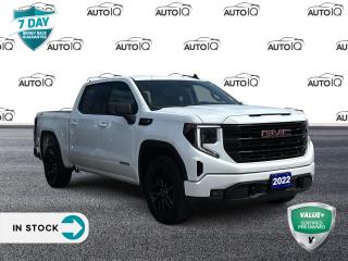 <p><strong>2022 GMC Sierra 1500 Elevation</strong></p><br><br><p>4D Crew Cab EcoTec3 5.3L V8, 10-Speed Automatic 4WD</p><br><br><p>Features:</p><br><br><ul><br><br> <li>10-Way Power Driver Seat Adjuster w/Lumbar</li><br> <br><br> <li>120-Volt Bed Mounted Power Outlet</li><br> <br><br> <li>2 Charge/Data USB Ports</li><br> <br><br> <li>220 Amp Alternator</li><br> <br><br> <li>Automatic Emergency Braking</li><br> <br><br> <li>Brake assist</li><br> <br><br> <li>Cloth Seat Trim</li><br> <br><br> <li>Compass</li><br> <br><br> <li>Electronic Stability Control</li><br> <br><br> <li>Forward Collision Alert</li><br> <br><br> <li>Front fog lights</li><br> <br><br> <li>Heated front seats</li><br> <br><br> <li>Heated Steering Wheel</li><br> <br><br> <li>IntelliBeam Automatic High Beam On/Off</li><br> <br><br> <li>Lane Keep Assist w/Lane Departure Warning</li><br> <br><br> <li>Low tire pressure warning</li><br> <br><br> <li>Navigation System</li><br> <br><br> <li>Occupant sensing airbag</li><br> <br><br> <li>Power driver seat</li><br> <br><br> <li>Power windows</li><br> <br><br> <li>Premium audio system: GMC Infotainment System</li><br> <br><br> <li>Radio: Premium GMC Infotainment Audio System</li><br> <br><br> <li>Remote keyless entry</li><br> <br><br> <li>Security system</li><br> <br><br> <li>Speed control</li><br> <br><br> <li>Split folding rear seat</li><br> <br><br> <li>Steering wheel mounted audio controls</li><br> <br><br> <li>Traction control</li><br> <br><br> <li>Variably intermittent wipers</li><br> <br><br> <li>Wheels: 20 x 9 High Gloss Black Painted Aluminum</li><br></ul><br><br>SPECIAL NOTE: This vehicle is reserved for AutoIQs Retail Customers Only. Please, No Dealer Calls<br><br><br><br>Dont Delay! With over 140 Sales Professionals Promoting this Pre-Owned Vehicle through 11 Dealerships Representing 11 Communities Across Ontario, this Great Value Wont Last Long!<br><br>AutoIQ proudly offers a 7 Day Money Back Guarantee. Buy with Complete Confidence. You wont be disappointed!</p><br></p><br><p> </p>

<h4>VALUE+ CERTIFIED PRE-OWNED VEHICLE</h4>

<p>36-point Provincial Safety Inspection<br />
172-point inspection combined mechanical, aesthetic, functional inspection including a vehicle report card<br />
Warranty: 30 Days or 1500 KMS on mechanical safety-related items and extended plans are available<br />
Complimentary CARFAX Vehicle History Report<br />
2X Provincial safety standard for tire tread depth<br />
2X Provincial safety standard for brake pad thickness<br />
7 Day Money Back Guarantee*<br />
Market Value Report provided<br />
Complimentary 3 months SIRIUS XM satellite radio subscription on equipped vehicles<br />
Complimentary wash and vacuum<br />
Vehicle scanned for open recall notifications from manufacturer</p>

<p>SPECIAL NOTE: This vehicle is reserved for AutoIQs retail customers only. Please, No dealer calls. Errors & omissions excepted.</p>

<p>*As-traded, specialty or high-performance vehicles are excluded from the 7-Day Money Back Guarantee Program (including, but not limited to Ford Shelby, Ford mustang GT, Ford Raptor, Chevrolet Corvette, Camaro 2SS, Camaro ZL1, V-Series Cadillac, Dodge/Jeep SRT, Hyundai N Line, all electric models)</p>

<p>INSGMT</p>