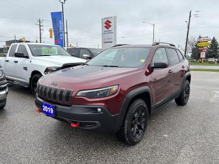 The 2019 Jeep Cherokee Trailhawk Elite 4x4 is the perfect combination of ruggedness and luxury. With its sleek and stylish design, this vehicle is sure to turn heads on the road. Equipped with Bluetooth technology, staying connected while on the go has never been easier. The backup camera provides added safety and convenience, making parking and reversing a breeze. The NAV system ensures that you will always reach your destination with ease. This powerful 4x4 vehicle is built to handle any terrain, making it the ideal choice for adventurous souls. With its unmatched performance and top-of-the-line features, the Jeep Cherokee Trailhawk Elite 4x4 will take your driving experience to the next level. Dont miss out on the opportunity to own this exceptional vehicle. Upgrade your ride and conquer the road with the 2019 Jeep Cherokee Trailhawk Elite 4x4.

G. D. Coates - The Original Used Car Superstore!
 
  Our Financing: We have financing for everyone regardless of your history. We have been helping people rebuild their credit since 1973 and can get you approvals other dealers cant. Our credit specialists will work closely with you to get you the approval and vehicle that is right for you. Come see for yourself why were known as The Home of The Credit Rebuilders!
 
  Our Warranty: G. D. Coates Used Car Superstore offers fully insured warranty plans catered to each customers individual needs. Terms are available from 3 months to 7 years and because our customers come from all over, the coverage is valid anywhere in North America.
 
  Parts & Service: We have a large eleven bay service department that services most makes and models. Our service department also includes a cleanup department for complete detailing and free shuttle service. We service what we sell! We sell and install all makes of new and used tires. Summer, winter, performance, all-season, all-terrain and more! Dress up your new car, truck, minivan or SUV before you take delivery! We carry accessories for all makes and models from hundreds of suppliers. Trailer hitches, tonneau covers, step bars, bug guards, vent visors, chrome trim, LED light kits, performance chips, leveling kits, and more! We also carry aftermarket aluminum rims for most makes and models.
 
  Our Story: Family owned and operated since 1973, we have earned a reputation for the best selection, the best reconditioned vehicles, the best financing options and the best customer service! We are a full service dealership with a massive inventory of used cars, trucks, minivans and SUVs. Chrysler, Dodge, Jeep, Ford, Lincoln, Chevrolet, GMC, Buick, Pontiac, Saturn, Cadillac, Honda, Toyota, Kia, Hyundai, Subaru, Suzuki, Volkswagen - Weve Got Em! Come see for yourself why G. D. Coates Used Car Superstore was voted Barries Best Used Car Dealership!