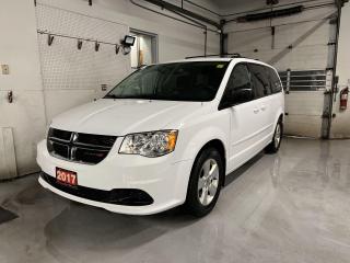 ONLY 61,000 KMS!! LOADED SXT W/ OVER $12,000 IN FACTORY OPTIONS INCL. SXT PLUS, CLIMATE AND REAR DVD ENTERTAINMENT GROUPS! Premium 6.5-inch touchscreen w/ backup camera, roof rack, three-zone air conditioning, premium 17-inch alloys, rear Stow n Go seats, full power group incl. power rear window vents, keyless entry, automatic headlights, auto-dimming rearview mirror, leather-wrapped steering wheel & shift knob, Bluetooth and more! This vehicle just landed and is awaiting a full detail and photo shoot. Contact us and book your road test today!