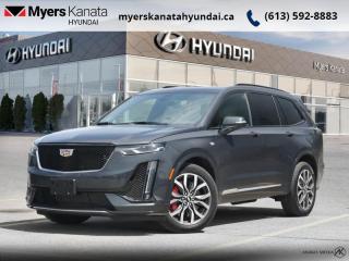 <b>Performance Suspension,  Cooled Seats,  Navigation,  Wireless Charging,  Premium Audio!</b><br> <br>    Cadillac masterfully blends comfort and performance blend to create this 2023 XT6. This  2023 Cadillac XT6 is fresh on our lot in Kanata. <br> <br>Providing next-level capability, this Cadillac XT6 offers a sophisticated driving experience thanks to its advanced all-wheel-drive powertrain and safety features. The XT6 also features 3 rows of folding seats that allows you to haul your family around town or on long road trips in ultimate refinement and comfort. It also comes with first class premium materials enhancing your driving experience even further. This 2023 Cadillac XT6 is indeed the perfect large SUV.This  SUV has 27,193 kms. Its  black in colour  . It has an automatic transmission and is powered by a  310HP 3.6L V6 Cylinder Engine. <br> <br> Our XT6s trim level is Sport. Upgrading to this XT6 Sport gives you a more aggressive looking front grille design, carbon fibre interior accents and unique exterior trim, exclusive diamond cut aluminum wheels, a large UltraView sunroof, IntelliBeam LED headlights with highbeam assist, leather cooled seats, adaptive remote start, and Brembo front brakes! Additional features include a sport suspension, 8 inch touch screen thats paired with wireless Apple CarPlay and Android Auto, a 4G WiFi hotspot, Bose premium audio with voice recognition and SiriusXM. This XT6 also comes with a hands free rear liftgate, tri-zone climate control, intelligent brake assist with automatic emergency braking, lane keep assist with blind spot detection, plus so much more. This vehicle has been upgraded with the following features: Performance Suspension,  Cooled Seats,  Navigation,  Wireless Charging,  Premium Audio,  Heated Steering Wheel,  Sunroof. <br> <br>To apply right now for financing use this link : <a href=https://www.myerskanatahyundai.com/finance/ target=_blank>https://www.myerskanatahyundai.com/finance/</a><br><br> <br/><br>Smart buyers buy at Myers where all cars come Myers Certified including a 1 year tire and road hazard warranty (some conditions apply, see dealer for full details.)<br> <br>This vehicle is located at Myers Kanata Hyundai 400-2500 Palladium Dr Kanata, Ontario.<br>*LIFETIME ENGINE TRANSMISSION WARRANTY NOT AVAILABLE ON VEHICLES WITH KMS EXCEEDING 140,000KM, VEHICLES 8 YEARS & OLDER, OR HIGHLINE BRAND VEHICLE(eg. BMW, INFINITI. CADILLAC, LEXUS...)<br> Come by and check out our fleet of 40+ used cars and trucks and 40+ new cars and trucks for sale in Kanata.  o~o