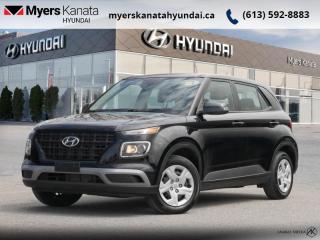<b>Low Mileage, Heated Seats,  Apple CarPlay,  Android Auto,  Lane Keep Assist,  Lane Departure Warning!</b><br> <br>    A small SUV made for big city hustle, this 2023 Venue is ready to set the scene. This  2023 Hyundai Venue is fresh on our lot in Kanata. <br> <br>With an amazing, urban sized footprint, plus a massive amount of cargo space, this 2023 Venue can do it all. Whether you need a grocery getter, kid hauler, or an errand runner, this 2023 Venue is ready to turn everything into an adventure. This modern Venue has a bold yet sophisticated SUV profile that radiates road presence and allows you to express your unique sense of style. This low mileage  SUV has just 15,683 kms. Its  black in colour  . It has an automatic transmission and is powered by a  121HP 1.6L 4 Cylinder Engine. <br> <br> Our Venues trim level is Essential. Packed with incredible standard equipment, this Venue Essential features heated front seats, 60-40 folding rear seats, remote keyless entry, power heated side mirrors, automatic high beams, front and rear cupholders, and an 8-inch touchscreen with wireless Apple CarPlay and Android Auto. Safety features include lane keeping assist, lane departure warning, forward collision avoidance, driver monitoring alert, and a rear view camera. This vehicle has been upgraded with the following features: Heated Seats,  Apple Carplay,  Android Auto,  Lane Keep Assist,  Lane Departure Warning,  Forward Collision Alert,  Proximity Key. <br> <br>To apply right now for financing use this link : <a href=https://www.myerskanatahyundai.com/finance/ target=_blank>https://www.myerskanatahyundai.com/finance/</a><br><br> <br/><br>Smart buyers buy at Myers where all cars come Myers Certified including a 1 year tire and road hazard warranty (some conditions apply, see dealer for full details.)<br> <br>This vehicle is located at Myers Kanata Hyundai 400-2500 Palladium Dr Kanata, Ontario.<br>*LIFETIME ENGINE TRANSMISSION WARRANTY NOT AVAILABLE ON VEHICLES WITH KMS EXCEEDING 140,000KM, VEHICLES 8 YEARS & OLDER, OR HIGHLINE BRAND VEHICLE(eg. BMW, INFINITI. CADILLAC, LEXUS...)<br> Come by and check out our fleet of 30+ used cars and trucks and 40+ new cars and trucks for sale in Kanata.  o~o