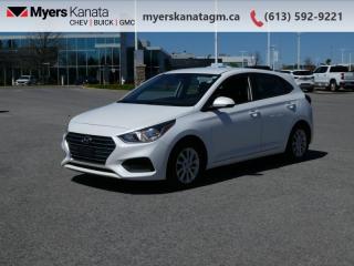 <b>Streaming Audio,  Touchscreen,  Rear View Camera,  USB Port,  Power Doors!</b><br> <br>     This  2020 Hyundai Accent is fresh on our lot in Kanata. <br> <br>To create the 2020 Hyundai Accent, Hyundai had to do more than simply build a better car. It made an affordable compact that looks like a million bucks. With its wide stance, expressive cascading grille, and wraparound headlights and taillights, this Accent elevates the quality of design you can expect from a car in this class. Throw in a nice, functional interior and great fuel economy and you have an attractive compact thats full of surprises. This  hatchback has 88,229 kms. Its  white  in colour  . It has an automatic transmission and is powered by a  120HP 1.6L 4 Cylinder Engine. <br> <br> Our Accents trim level is Essential. This Accent is an affordable, modern compact and a great value. It comes with a 5-inch color touchscreen with a steaming audio system, a USB port, and an audio aux jack, power door locks, a rearview camera, 60/40 split folding back seats, a tilt steering column and much more. This vehicle has been upgraded with the following features: Streaming Audio,  Touchscreen,  Rear View Camera,  Usb Port,  Power Doors. <br> <br>To apply right now for financing use this link : <a href=https://www.myerskanatagm.ca/finance/ target=_blank>https://www.myerskanatagm.ca/finance/</a><br><br> <br/><br>Price is plus HST and licence only.<br>Book a test drive today at myerskanatagm.ca<br>*LIFETIME ENGINE TRANSMISSION WARRANTY NOT AVAILABLE ON VEHICLES WITH KMS EXCEEDING 140,000KM, VEHICLES 8 YEARS & OLDER, OR HIGHLINE BRAND VEHICLE(eg. BMW, INFINITI. CADILLAC, LEXUS...)<br> Come by and check out our fleet of 40+ used cars and trucks and 130+ new cars and trucks for sale in Kanata.  o~o