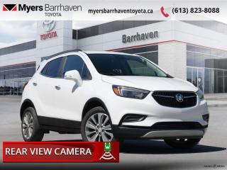 <b>Low Mileage, Apple Carplay,  Android Auto,  Rear View Camera,  SiriusXM,  Bluetooth!</b><br> <br>  Compare at $21526 - Our Live Market Price is just $20698! <br> <br>   The stylish cabin in this Buick Encore is feature rich, quiet, and comfortable. This  2019 Buick Encore is fresh on our lot in Ottawa. <br> <br>Step into this 2019 Buick Encore, and youll find premium materials, carefully sculpted appointments, and a quiet, spacious cabin that makes every drive a pleasure. The beautifully sculpted front fascia and grille flow smoothly to the rear of the small SUV, giving it a sleek, sculpted look. No matter where you set out in the Encore, youll always arrive in style, comfort, and grace.This low mileage  SUV has just 50,005 kms. Its  white in colour  . It has an automatic transmission and is powered by a  138HP 1.4L 4 Cylinder Engine.  It may have some remaining factory warranty, please check with dealer for details. <br> <br> Our Encores trim level is Preferred. This Encore Preferred comes loaded with an 8 inch touchscreen, Apple CarPlay and Android Auto capability, Bluetooth, SiriusXM, Siri EyesFree and voice recognition, USB and aux jacks, customizable Driver Information Centre with colour display, 4G WiFi, power driver seat, active noise cancellation, Buick Connected Access and OnStar capable, flat folding front passenger and rear seats, front passenger under seat storage, hands free keyless entry, leather wrapped steering wheel with audio and cruise control, rear view camera, aluminum wheels, deep tinted glass, and heated power side mirrors with turn signals. This vehicle has been upgraded with the following features: Apple Carplay,  Android Auto,  Rear View Camera,  Siriusxm,  Bluetooth,  Aluminum Wheels,  4g Wifi. <br> <br>To apply right now for financing use this link : <a href=https://www.myersbarrhaventoyota.ca/quick-approval/ target=_blank>https://www.myersbarrhaventoyota.ca/quick-approval/</a><br><br> <br/><br> Buy this vehicle now for the lowest bi-weekly payment of <b>$158.30</b> with $0 down for 84 months @ 9.99% APR O.A.C. ( Plus applicable taxes -  Plus applicable fees   ).  See dealer for details. <br> <br>At Myers Barrhaven Toyota we pride ourselves in offering highly desirable pre-owned vehicles. We truly hand pick all our vehicles to offer only the best vehicles to our customers. No two used cars are alike, this is why we have our trained Toyota technicians highly scrutinize all our trade ins and purchases to ensure we can put the Myers seal of approval. Every year we evaluate 1000s of vehicles and only 10-15% meet the Myers Barrhaven Toyota standards. At the end of the day we have mutual interest in selling only the best as we back all our pre-owned vehicles with the Myers *LIFETIME ENGINE TRANSMISSION warranty. Thats right *LIFETIME ENGINE TRANSMISSION warranty, were in this together! If we dont have what youre looking for not to worry, our experienced buyer can help you find the car of your dreams! Ever heard of getting top dollar for your trade but not really sure if you were? Here we leave nothing to chance, every trade-in we appraise goes up onto a live online auction and we get buyers coast to coast and in the USA trying to bid for your trade. This means we simultaneously expose your car to 1000s of buyers to get you top trade in value. <br>We service all makes and models in our new state of the art facility where you can enjoy the convenience of our onsite restaurant, service loaners, shuttle van, free Wi-Fi, Enterprise Rent-A-Car, on-site tire storage and complementary drink. Come see why many Toyota owners are making the switch to Myers Barrhaven Toyota. <br>*LIFETIME ENGINE TRANSMISSION WARRANTY NOT AVAILABLE ON VEHICLES WITH KMS EXCEEDING 140,000KM, VEHICLES 8 YEARS & OLDER, OR HIGHLINE BRAND VEHICLE(eg. BMW, INFINITI. CADILLAC, LEXUS...) o~o