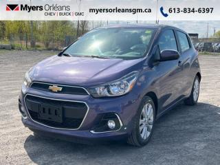 <b>Low Mileage, Apple CarPlay,  Android Auto,  Wi-Fi,  Bluetooth,  Rear Camera!</b><br> <br>    Uptown, Downtown and Everywhere in-between, this Chevrolet Spark has you covered. This  2016 Chevrolet Spark is fresh on our lot in Orleans. <br> <br>The 2016 Chevrolet Spark is designed for an exciting drive, no matter what the road condition. In addition to its 10 standard air bags, 4-wheel antilock brakes, and a high-strength steel safety cage, the Spark offers a ton of technologies to help you stay comfortable while out on the open road. Thanks to its nimble handling, the Spark is also perfect for narrow streets and getting you into all the hot spots  like the last parking space on the block.This low mileage  hatchback has just 45,071 kms. Its  violet in colour  . It has an automatic transmission and is powered by an  84HP 1.4L 4 Cylinder Engine.  It may have some remaining factory warranty, please check with dealer for details. <br> <br> Our Sparks trim level is LT. This LT adds some essential creature comforts, like 15-inch alloy wheels, chrome grille surround, fog lights, air conditioning, remote keyless entry, power door locks, power windows, a six-speaker sound system, and satellite radio. Additional features include automatic headlamps, reverse camera, rear spoiler, exterior temperature display, tire pressure monitor, cloth upholstery, 60/40 split-folding rear seats, Bluetooth, display audio system with AM/FM, USB port, Apple Car Play and Android Auto, and OnStar with 4G LTE WiFi. This vehicle has been upgraded with the following features: Apple Carplay,  Android Auto,  Wi-fi,  Bluetooth,  Rear Camera,  Aluminum Wheels,  Fog Lamps. <br> <br>To apply right now for financing use this link : <a href=https://www.myersorleansgm.ca/FinancePreQualForm target=_blank>https://www.myersorleansgm.ca/FinancePreQualForm</a><br><br> <br/><br> Buy this vehicle now for the lowest bi-weekly payment of <b>$112.54</b> with $0 down for 60 months @ 10.99% APR O.A.C. ( Plus applicable taxes -  Plus applicable fees   ).  See dealer for details. <br> <br>*MYERS LIFETIME ENGINE AND TRANSMISSION COVERAGE CERTIFICATE NOT AVAILABLE ON VEHICLES WITH KMS EXCEEDING 140,000KM, VEHICLES 8 YEARS & OLDER, OR HIGHLINE BRAND VEHICLE(eg. BMW, INFINITI. CADILLAC, LEXUS...)<br> Come by and check out our fleet of 30+ used cars and trucks and 180+ new cars and trucks for sale in Orleans.  o~o