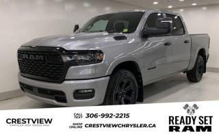 1500 BIG Horn Crew Cab 4X4 (14 Check out this vehicles pictures, features, options and specs, and let us know if you have any questions. Helping find the perfect vehicle FOR YOU is our only priority.P.S...Sometimes texting is easier. Text (or call) 306-994-7040 for fast answers at your fingertips!This Ram 1500 delivers a Twin Turbo Regular Unleaded I-6 3.0 L/183 engine powering this Automatic transmission. WHEELS: 20 X 9 ALUMINUM PAINTED CLAD, TRANSMISSION: 8-SPEED AUTOMATIC, TRAILER TOW GROUP.* This Ram 1500 Features the Following Options *QUICK ORDER PACKAGE 21Z BIG HORN , TRAILER BRAKE CONTROL, TOWING TECHNOLOGY GROUP, TIRES: 275/55R20 OWL ALL-SEASON, RADIO: UCONNECT 5W NAV W/12.0 DISPLAY, NIGHT EDITION, GVWR: 3,220 KGS (7,100 LBS), ENGINE: 3.0L I6 HURRICANE SO TWIN TURBO ESS, BLACK, DELUXE CLOTH BUCKET SEATS, BILLET SILVER METALLIC.* Visit Us Today *Youve earned this- stop by Crestview Chrysler (Capital) located at 601 Albert St, Regina, SK S4R2P4 to make this car yours today!