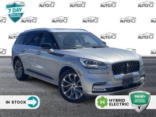 Recent Arrival!<br><br><br>3.0L V6 Hybrid Turbocharged DOHC 24V LEV3-SULEV30, 360-Degree Camera, 4-Pin & 7-Pin Connectors, Active Park Assist Plus, Adaptive Cruise Control, Adaptive Pixel LED Headlamps, Adaptive Suspension w/Road Preview, Air Glide Suspension w/Dynamic Lower Entry, Blind Spot Detection w/Cross Traffic Alert, Class IV Trailer Tow Package, Convenience Package, Dynamic Handling Package, Elements Package Plus<br><br>Equipment Group 302A, Evasive Steering Assist, Full Rear Console w/Rear Seat Command & Control, Head-Up Display, Heated & Ventilated 2nd Row Seats, Heated & Ventilated Driver & Passenger Seats, Heated Steering Wheel, Illumination Package<br><br>Lincoln Co-Pilot360 Plus, Lincoln Lit Star in Grille, Luxury Package, Perfect Position Seats (30-Way) w/Active Motion, Phone As A Key, Radio: Revel Ultima 3D Audio System w/28 Speakers, Rear Door Sunshades, Rear Seat Flow-Through Console w/Audio Controls, Remote Start System, Reverse Brake Assist, SiriusXM Radio, Smart Trailer Tow, Soft Close Doors w/Light Touch Handle<br><br>SYNC 3 Communication & Entertainment System, Traffic Jam Assist, Trailer Sway Control, Wheels: 21 Ultra Bright Machined Aluminum, Windshield Wiper De-Icer, Wireless Charging Pad.<br><br>Silver Radiance Metallic<br>2020 Lincoln Aviator Grand Touring 302A | Rear Console | Hybrid<br>4D Sport Utility<br>3.0L V6 Hybrid Turbocharged DOHC 24V LEV3-SULEV30<br>10-Speed Automatic<br>AWD<p> </p>

<h4>VALUE+ CERTIFIED PRE-OWNED VEHICLE</h4>

<p>36-point Provincial Safety Inspection<br />
172-point inspection combined mechanical, aesthetic, functional inspection including a vehicle report card<br />
Warranty: 30 Days or 1500 KMS on mechanical safety-related items and extended plans are available<br />
Complimentary CARFAX Vehicle History Report<br />
2X Provincial safety standard for tire tread depth<br />
2X Provincial safety standard for brake pad thickness<br />
7 Day Money Back Guarantee*<br />
Market Value Report provided<br />
Complimentary 3 months SIRIUS XM satellite radio subscription on equipped vehicles<br />
Complimentary wash and vacuum<br />
Vehicle scanned for open recall notifications from manufacturer</p>

<p>SPECIAL NOTE: This vehicle is reserved for AutoIQs retail customers only. Please, No dealer calls. Errors & omissions excepted.</p>

<p>*As-traded, specialty or high-performance vehicles are excluded from the 7-Day Money Back Guarantee Program (including, but not limited to Ford Shelby, Ford mustang GT, Ford Raptor, Chevrolet Corvette, Camaro 2SS, Camaro ZL1, V-Series Cadillac, Dodge/Jeep SRT, Hyundai N Line, all electric models)</p>

<p>INSGMT</p>