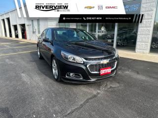 <p><span style=font-size:14px>Freshly added to our pre-owned lot is this 2014 Chevrolet Malibu LTZ in Black Granite Metallic!</span></p>

<p><span style=font-size:14px>The 2014 Chevrolet Malibu LTZ, a sedan that combines sophistication with performance.Equipped with advanced technology and safety innovations, it offers a smooth and responsive ride, making every journey a pleasure. Whether cruising through city streets or tackling long highways, this vehicleensures comfort and confidence for drivers and passengers alike.</span></p>

<p><span style=font-size:14px>Comes equipped with letaher upholstery, heated front seats, rear view camera with rear park assist, remote vehicle start, 2.0L turbo charged engine, bluetooth, navigation system, sunroof, keyless entry, lane departure warning, forward collision alert, XM radio, OnStar, 19 alloy wheels, cruise control and much more!</span></p>

<p><span style=font-size:14px>Call and book your appointment today!</span></p>
<p> </p>

<p><span style=font-size:12px><span style=font-family:Arial,Helvetica,sans-serif>Our vehicles are <strong>Market Value Priced</strong> which provides you with the most competitive prices on all our pre-owned vehicles, all the time.  </span></span></p>

<p><span style=font-size:12px><strong>**All advertised pricing is for financing purchases, all-cash purchases will have a surcharge.</strong> Surcharge rates based on the selling price $0-$29,999 = $1,000 and $30,000+ = $2,000. </span></p>

<p><span style=font-size:12px><span style=font-family:Arial,Helvetica,sans-serif>Our pre-owned vehicles are reconditioned to the highest standards and have passed Ontario Safety standards. </span></span></p>

<p><span style=font-size:12px><span style=font-family:Arial,Helvetica,sans-serif>Visit us today at <a href=https://www.google.com/maps?cid=12506591035836657031&_ga=2.214553367.1859191745.1592227464-28463263.1591811625>854 Murray Street, Wallaceburg ON</a> or contact us at 519-627-6014 or 1-800-828-0985.</span></span></p>