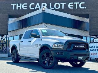 Used 2021 RAM 1500 Classic Warlock 4X4 CREW CAB 5.7 APPLE CARPLAY/ANDROID AUTO, REMOTE START, HEATED SEATS/STEERING WHEEL, SIRIUS XM, BACK UP CAM!! for sale in Sudbury, ON