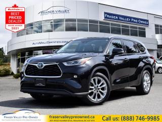 Used 2020 Toyota Highlander Hybrid Limited  - Sunroof - $197.72 /Wk for sale in Abbotsford, BC