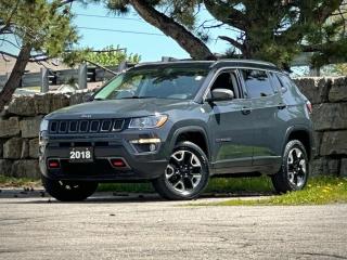 Panoramic Sunroof, Heated Seats & Steering Wheel, Backup Cam, Bluetooth, Blind Spot Monitoring, Beats Premium Audio, Power Liftgate, and more!

Meet our 2018 Jeep Compass Trailhawk 4X4, which is shown proudly in Rhino and is an ideal blend of capability, comfort, style, and value! Powered by a 2.4 Litre 4 Cylinder that offers 180hp connected to a responsive 9 Speed Automatic transmission for easy power management on or off the road. This winning Four Wheel Drive SUV delivers nearly 7.6L/100km on the highway and is a confident ride with style and distinction. Check out the classic exterior styling of our Trailhawk. It turns heads with its bright grille and beautiful wheels.

Once inside the Trailhawk cabin, find your spot in the supportive sport mesh seats. Enjoy the convenience of illuminated entry, air-conditioning, power locks/windows, cruise control, and 60/40 split-reclining rear seats. The Uconnect system with available satellite radio and Bluetooth streaming audio lets you find your tunes and stay connected as you make your way in this incredible SUV.

Our Jeep has been carefully engineered with door guard beams, an ultra-high-strength steel crossbeam, ABS, stability/traction control, front-seat side airbags, and side curtain airbags to keep you and your precious cargo safe from harm. A brilliant blend of comfort, performance, capability, and efficiency, youll go farther with your Compass Trailhawk! Save this Page and Call for Availability. We Know You Will Enjoy Your Test Drive Towards Ownership! 

Bustard Chrysler prides ourselves on our expansive used car inventory. We have over 100 pre-owned units in stock of all makes and models, with the largest selection of pre-owned Chrysler, Dodge, Jeep, and RAM products in the tri-cities. Our used inventory is hand-selected and we only sell the best vehicles, for a fair price. We use a market-based pricing system so that you can be confident youre getting the best deal. With over 25 years of financing experience, our team is committed to getting you approved - whether you have good credit, bad credit, or no credit! We strive to be 100% transparent, and we stand behind the products we sell. For your peace of mind, we offer a 3 day/250 km exchange as well as a 30-day limited warranty on all certified used vehicles.