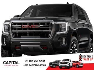 This GMC Yukon boasts a Gas V8 6.2L/ engine powering this Automatic transmission. ENGINE, 6.2L ECOTEC3 V8 with Dynamic Fuel Management, Direct Injection and Variable Valve Timing, includes aluminum block construction (420 hp [313 kW] @ 5600 rpm, 460 lb-ft of torque [624 Nm] @ 4100 rpm), Wireless charging, Wireless Apple CarPlay/Wireless Android Auto.*This GMC Yukon Comes Equipped with These Options *Wipers, front intermittent, Rainsense, Wiper, rear intermittent, Windows, power, rear with Express-Down, Window, power with front passenger Express-Up/Down, Window, power with driver Express-Up/Down, Wi-Fi Hotspot capable (Terms and limitations apply. See onstar.ca or dealer for details.), Wheels, 20 x 9 (50.8 cm x 22.9 cm) 6-spoke machined aluminum with Carbon Grey Metallic accents, Wheel, full-size spare, 17 (43.2 cm), Warning tones headlamp on, driver and right-front passenger seat belt unfasten and turn signal on, Visors, driver and front passenger illuminated vanity mirrors.* Stop By Today *Come in for a quick visit at Capital Chevrolet Buick GMC Inc., 13103 Lake Fraser Drive SE, Calgary, AB T2J 3H5 to claim your GMC Yukon!