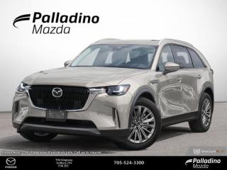<b>Heated Steering Wheel,  Heated Seats,  Apple CarPlay,  Android Auto,  Power Liftgate!</b><br> <br> <br> <br>  Precise engineering and expert craftmanship come together to create this 2024 Mazda CX-90. <br> <br>Crafted as the ultimate expression of Mazdas ethos, this all-new Mazda CX-90 is designed to amplify and elevate the luxury SUV experience. This flagship three-row SUV has been carefully engineered to appeal to your senses, with carefully curated build materials that convey a message of ultimate refinement. With a harmonious blend of unrivaled form and unmatched function, this SUV stands in a class of its own.<br> <br> This platinum SUV  has an automatic transmission and is powered by a  3.3L I6 24V GDI DOHC Turbo engine.<br> <br> Our CX-90 MHEVs trim level is GS-L. This CX-90 GS-L steps things up with switchable drive modes, upgraded alloy wheels, and heated second-row seats. This SUV also comes with a great selection of standard features such as a power liftgate for rear cargo access, auto-levelling LED headlights with automatic high beams, towing equipment with trailer sway control, adaptive cruise control, and smart device remote engine start. Interior features include heated front seats with lumbar support, a heated leather-wrapped steering wheel, synthetic leather upholstery, dual-zone climate control with separate rear controls, a Mazda Harmonic Acoustics 8-speaker setup, and a 10.25-inch infotainment screen with Apple CarPlay and Android Auto, and MAZDA CONNECT. Safety on the road is assured, thanks to Advanced Blind Spot Monitoring, front and rear parking sensors, lane keeping assist with lane departure warning, forward collision mitigation, and smart city brake support with rear cross traffic alert. This vehicle has been upgraded with the following features: Heated Steering Wheel,  Heated Seats,  Apple Carplay,  Android Auto,  Power Liftgate,  Adaptive Cruise Control,  Blind Spot Detection. <br><br> <br>To apply right now for financing use this link : <a href=https://www.palladinomazda.ca/finance/ target=_blank>https://www.palladinomazda.ca/finance/</a><br><br> <br/>    Incentives expire 2024-05-31.  See dealer for details. <br> <br>Palladino Mazda in Sudbury Ontario is your ultimate resource for new Mazda vehicles and used Mazda vehicles. We not only offer our clients a large selection of top quality, affordable Mazda models, but we do so with uncompromising customer service and professionalism. We takes pride in representing one of Canadas premier automotive brands. Mazda models lead the way in terms of affordability, reliability, performance, and fuel efficiency.<br> Come by and check out our fleet of 90+ used cars and trucks and 110+ new cars and trucks for sale in Sudbury.  o~o