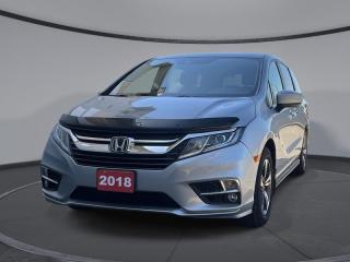 <b>Low Mileage, Sunroof,  Leather Seats,  Adaptive Cruise Control,  Bluetooth,  Rear DVD Entertainment!</b><br> <br>    Simply put; theres no better family hauler on the market than the all-new 2018 Honda Odyssey. This  2018 Honda Odyssey is fresh on our lot in Sudbury. <br> <br>The all-new 2018 Honda Odyssey is here and its mighty impressive. Loaded with new features and technologies, the Odyssey now offers more convenience, more connectivity and more fun than ever before.  From information and entertainment to trip-enhancing convenience, this is one minivan that aims to impress you and any passengers on board. This low mileage  van has just 53,869 kms. Its  silver in colour  . It has an automatic transmission and is powered by a  3.5L V6 24V GDI SOHC engine.  It may have some remaining factory warranty, please check with dealer for details. <br> <br> Our Odysseys trim level is EX-L RES. The EX-L RES trim adds a measure of luxury to this well-equipped minivan. It comes with a Display Audio System with Bluetooth, SiriusXM, and HD radio, leather seats which are heated in front, a heated steering wheel, a power tailgate, memory drivers seat and mirrors, a power moonroof, a Blu-ray rear entertainment system, tri-zone automatic climate control, HondaVAC integrated vacuum system, a rearview camera, Honda Sensing Technologies which includes safety tech like adaptive cruise control, blind spot assist, and much more. This vehicle has been upgraded with the following features: Sunroof,  Leather Seats,  Adaptive Cruise Control,  Bluetooth,  Rear Dvd Entertainment,  Blind Spot Assist,  Rear View Camera. <br> <br>To apply right now for financing use this link : <a href=https://www.palladinohonda.com/finance/finance-application target=_blank>https://www.palladinohonda.com/finance/finance-application</a><br><br> <br/><br>Palladino Honda is your ultimate resource for all things Honda, especially for drivers in and around Sturgeon Falls, Elliot Lake, Espanola, Alban, and Little Current. Our dealership boasts a vast selection of high-class, top-quality Honda models, as well as expert financing advice and impeccable automotive service. These factors arent what set us apart from other dealerships, though. Rather, our uncompromising customer service and professionalism make every experience unforgettable, and keeps drivers coming back. The advertised price is for financing purchases only. All cash purchases will be subject to an additional surcharge of $2,501.00. This advertised price also does not include taxes and licensing fees.<br> Come by and check out our fleet of 110+ used cars and trucks and 60+ new cars and trucks for sale in Sudbury.  o~o