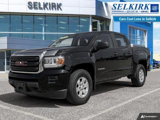 <b>Rear View Camera,  A/C,  Power Windows,  Power Door Locks!</b><br> <br>    Enter the GMC Canyon, with a footprint not much bigger than the average family sedan, its very maneuverable and yet rugged enough for all of the jobs that can only be dealt with by a true professional grade pickup truck. This  2016 GMC Canyon is fresh on our lot in Selkirk. <br> <br>Built tough for the roughest roads, but inside the 2016 GMC Canyon, youll never feel it. The Canyons cabin is precisely crafted, exceptionally quiet and very comfortable - designed to meet the highest of standards. Right out of the gate, the Canyon takes on the competition with the largest cargo box by volume in its class. From the precision cast foundation to innovative thinking like its CornerStep rear bumper, Canyon is designed for working hard while forging ahead. This  Crew Cab pickup  has 104,652 kms. Its  onyx black in colour  . It has a 6 speed automatic transmission and is powered by a  200HP 2.5L 4 Cylinder Engine.  It may have some remaining factory warranty, please check with dealer for details. <br> <br> Our Canyons trim level is Base. This 2016 GMC Canyon includes some fantastic standard features like a power driver seat, cornerstep rear bumper, Duralife brake that help entend the life of the breaks, projector-beam headlamps with LED signature lighting, electric power steering, rear vision camera and StabiliTrak stability control. This vehicle has been upgraded with the following features: Rear View Camera,  A/c,  Power Windows,  Power Door Locks. <br> <br>To apply right now for financing use this link : <a href=https://www.selkirkchevrolet.com/pre-qualify-for-financing/ target=_blank>https://www.selkirkchevrolet.com/pre-qualify-for-financing/</a><br><br> <br/><br>Selkirk Chevrolet Buick GMC Ltd carries an impressive selection of new and pre-owned cars, crossovers and SUVs. No matter what vehicle you might have in mind, weve got the perfect fit for you. If youre looking to lease your next vehicle or finance it, we have competitive specials for you. We also have an extensive collection of quality pre-owned and certified vehicles at affordable prices. Winnipeg GMC, Chevrolet and Buick shoppers can visit us in Selkirk for all their automotive needs today! We are located at 1010 MANITOBA AVE SELKIRK, MB R1A 3T7 or via phone at 204-482-1010.<br> Come by and check out our fleet of 80+ used cars and trucks and 170+ new cars and trucks for sale in Selkirk.  o~o