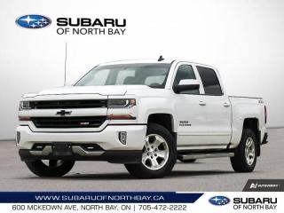 <b>Bluetooth,  SiriusXM,  EZ-Lift Tailgate,  Power Windows,  Remote Keyless Entry!</b><br> <br>    This Chevrolet Silverado is a highly refined truck created to be as comfortable as it is capable. This  2017 Chevrolet Silverado 1500 is fresh on our lot in North Bay. <br> <br>This Chevy Silverado has the strength, capability and advanced technology that stand the test of time and the test of miles. This trucks capability is defined by a powertrain thats both powerful and efficient. Tough, proven, high-strength steel that provides high-strength dependability raises the bar even higher. This Silverado is brawn, brains, and reliability brought together in one powerful pickup you can trust. This  Crew Cab 4X4 pickup  has 162,044 kms. Its  white in colour  . It has a 6 speed automatic transmission and is powered by a  355HP 5.3L 8 Cylinder Engine.  <br> <br> Our Silverado 1500s trim level is LT. The Silverado LT is one of the most popular trims and offers some excellent equipment. Standard on this 1500 LT are stylish aluminum wheels, a very handy EZ-Lift and lower tailgate, an 8 inch touchscreen display with Chevy MyLink, Bluetooth streaming audio and SiriusXM. Furthermore, steering wheel audio controls, LED fog lamps, power windows, remote keyless entry and GMs Stabilitrak also comes included in this trim level. This vehicle has been upgraded with the following features: Bluetooth,  Siriusxm,  Ez-lift Tailgate,  Power Windows,  Remote Keyless Entry. <br> <br>To apply right now for financing use this link : <a href=https://www.subaruofnorthbay.ca/tools/autoverify/finance.htm target=_blank>https://www.subaruofnorthbay.ca/tools/autoverify/finance.htm</a><br><br> <br/><br>Subaru of North Bay has been proudly serving customers in North Bay, Sturgeon Falls, New Liskeard, Cobalt, Haileybury, Kirkland Lake and surrounding areas since 1987. Whether you choose to visit in person or shop online, youll find a huge selection of new 2022-2023 Subaru models as well as certified used vehicles of all makes and models. </br>The advertised price is for financing purchases only. All cash purchases will be subject to an additional surcharge of $2,501.00. This advertised price also does not include taxes and licensing fees.<br> Come by and check out our fleet of 30+ used cars and trucks and 30+ new cars and trucks for sale in North Bay.  o~o