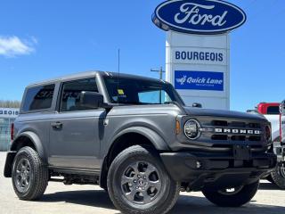 <b>Aluminum Wheels,  Sunroof,  Off-Road Suspension,  Apple CarPlay,  Android Auto!</b><br> <br> <br> <br>  Not only is this 2024 Ford Bronco a cool and capable off-roader, but its also incredibly satisfying to drive every day. <br> <br>With a nostalgia-inducing design along with remarkable on-road driving manners with supreme off-road capability, this 2024 Ford Bronco is indeed a jack of all trades and masters every one of them. Durable build materials and functional engineering coupled with modern day infotainment and driver assistive features ensure that this iconic vehicle takes on whatever you can throw at it. Want an SUV that can genuinely do it all and look good while at it? Look no further than this 2024 Ford Bronco!<br> <br> This carbonized grey metallic SUV  has a 10 speed automatic transmission and is powered by a  275HP 2.3L 4 Cylinder Engine.<br> <br> Our Broncos trim level is Big Bend. This Bronco Big Bend comes with unique aluminum wheels with a full-size spare, front fog lamps and a leather-wrapped steering wheel, in addition to fantastic standard features such as off-roading suspension, a comprehensive terrain management system with switchable drive modes, a manual targa composite 1st row sunroof, a manual convertible hard top with fixed rollover protection, a flip-up rear window, LED headlights with automatic high beams, and proximity keyless entry with push button start. Connectivity is handled by an 8-inch LCD screen powered by SYNC 4 with wireless Apple CarPlay and Android Auto, with SiriusXM satellite radio. Additional features include towing equipment including trailer sway control, pre-collision assist with pedestrian detection, forward collision mitigation, a rearview camera, and even more. This vehicle has been upgraded with the following features: Aluminum Wheels,  Sunroof,  Off-road Suspension,  Apple Carplay,  Android Auto,  Forward Collision Alert,  Proximity Key. <br><br> View the original window sticker for this vehicle with this url <b><a href=http://www.windowsticker.forddirect.com/windowsticker.pdf?vin=1FMDE7AH8RLA10394 target=_blank>http://www.windowsticker.forddirect.com/windowsticker.pdf?vin=1FMDE7AH8RLA10394</a></b>.<br> <br>To apply right now for financing use this link : <a href=https://www.bourgeoismotors.com/credit-application/ target=_blank>https://www.bourgeoismotors.com/credit-application/</a><br><br> <br/> 7.99% financing for 84 months.  Incentives expire 2024-05-23.  See dealer for details. <br> <br>Discount on vehicle represents the Cash Purchase discount applicable and is inclusive of all non-stackable and stackable cash purchase discounts from Ford of Canada and Bourgeois Motors Ford and is offered in lieu of sub-vented lease or finance rates. To get details on current discounts applicable to this and other vehicles in our inventory for Lease and Finance customer, see a member of our team. </br></br>Discover a pressure-free buying experience at Bourgeois Motors Ford in Midland, Ontario, where integrity and family values drive our 78-year legacy. As a trusted, family-owned and operated dealership, we prioritize your comfort and satisfaction above all else. Our no pressure showroom is lead by a team who is passionate about understanding your needs and preferences. Located on the shores of Georgian Bay, our dealership offers more than just vehiclesits an experience rooted in community, trust and transparency. Trust us to provide personalized service, a diverse range of quality new Ford vehicles, and a seamless journey to finding your perfect car. Join our family at Bourgeois Motors Ford and let us redefine the way you shop for your next vehicle.<br> Come by and check out our fleet of 80+ used cars and trucks and 190+ new cars and trucks for sale in Midland.  o~o