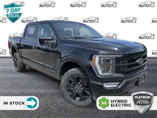 Recent Arrival!<br>Odometer is 23222 kilometers below market average!<br><br>Remote Start, New Tires, New Brakes, 3.5L PowerBoost Full-Hybrid V6, 4WD, Air Conditioning, Auto High-beam Headlights, Block heater, Fully automatic headlights, Illuminated entry, Power steering, Power windows, Remote keyless entry, Security system.<br><br>Black 2022 Ford F-150 Lariat 4D SuperCrew 3.5L PowerBoost Full-Hybrid V6 10-Speed Automatic 4WD<p> </p>

<h4>PLATINUM CERTIFIED PRE-OWNED VEHICLE</h4>

<p>36-point Provincial Safety Inspection<br />
172-point inspection combined mechanical, aesthetic, functional inspection including a vehicle report card<br />
Warranty: 90-days or 5,000 KM on inspected mechanical items, factory extended options eligible for warranty up to 200,000 KM<br />
Complimentary CARFAX Vehicle History Report<br />
3X Provincial safety standard for tire tread depth<br />
3X Provincial safety standard for brake pad thickness<br />
7 Day Money Back Guarantee*<br />
Market Value Report provided<br />
Guaranteed 2 keys/key fobs and door code (if equipped)<br />
Equipped vehicles include a complimentary 3 month Sirius satellite radio subscription!<br />
Complimentary full interior detailing and carpet shampoo<br />
Paintless dent repair and/or touch-ups for applicable body panels<br />
Vehicle scanned for open recall notifications from manufacturer</p>

<p>SPECIAL NOTE: This vehicle is reserved for AutoIQs retail customers only. Please, no dealer calls. Errors & omissions excepted.</p>

<p>*As-traded, specialty or high-performance vehicles are excluded from the 7-Day Money Back Guarantee Program (including, but not limited to Ford Shelby, Ford mustang GT, Ford Raptor, Chevrolet Corvette, Camaro 2SS, Camaro ZL1, V-Series Cadillac, Dodge/Jeep SRT, Hyundai N Line, all electric models)</p>

<p>INSGMT</p>