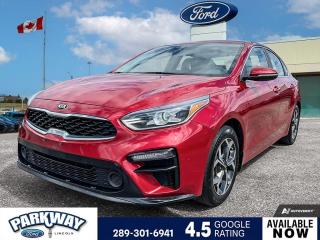 Red 2019 Kia Forte EX 4D Sedan 2.0L I4 MPI DOHC 16V LEV3-SULEV30 147hp IVT FWD Air Conditioning, Alloy wheels, AM/FM radio, Auto High-beam Headlights, Delay-off headlights, Driver door bin, Driver vanity mirror, Front reading lights, Fully automatic headlights, Passenger door bin, Passenger vanity mirror, Power steering, Power windows, Remote keyless entry, Steering wheel mounted audio controls, Trip computer, Variably intermittent wipers.