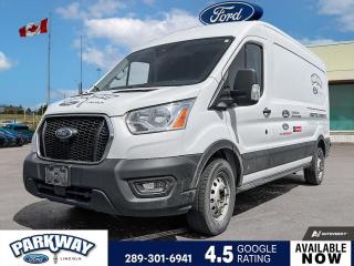 Oxford White 2022 Ford Transit-250 Base 101A 101A 3D Cargo Van V6 10-Speed Automatic with Overdrive AWD 3.73 Limited-Slip Axle Ratio, 360-Degree Camera w/Split View & Front Washer, Active Cruise Control, Air Conditioning, Auto High-beam Headlights, Block heater, Chrome-Trimmed Halogen Headlamps, Delay-off headlights, Driver door bin, Electronic Air Temperature Control, Exterior Upgrade Package, Front Fog Lamps, Front Overhead Shelf, Fully automatic headlights, Honeycomb Mesh Grille w/Chrome Surround, Order Code 101A, Passenger door bin, Power steering, Power windows, Radio: AM/FM Stereo w/SYNC 4, Remote keyless entry, Reverse Sensing System, Steering wheel mounted audio controls, Variably intermittent wipers, Wiper Activated Headlamps.