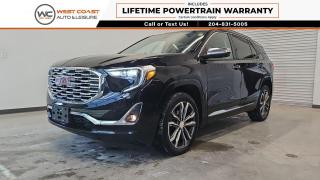 ** LIFETIME POWERTRAIN WARRANTY INCLUDED ** 2020 GMC Terrain Denali AWD ** HEATED STEERING WHEEL | HEATED LEATHER AND POWER ADJUSTABLE SEATS | APPLE CARPLAY | ANDROID AUTO | NAVIGATION | POWER MOONROOF | BLUETOOTH AUDIO AND CONNECTIVITY | STEEERING WHEEL AUDIO CONTROL | REVERSE CAMERA | BLINDSPOT MONITORING SYSTEM | ADAPTIVE CRUISE CONTROL | PUSH BUTTON STARTER | REMOTE KEYLESS ENTRY | ALLOY WHEELS | AUTOMATIC TRANSMISSION

Welcome to West Coast Auto & RV - Proudly offering one of Winnipegs Largest selections of Pre-Owned vehicles and winner of AutoTraders Best Priced Dealer Award 4 consecutive years in 2020 | 2021 | 2022 and 2023! All Pre-Owned vehicles are completely safety-certified, come with a free Carfax history report and are also backed by a 3-Month Warranty at no charge!

This vehicle is eligible for extended warranty programs, competitive financing, and can be purchased from anywhere across Canada. Looking to trade a vehicle? Contact a Sales Associate 
today to complete a complimentary appraisal either in store or from the comfort of your own home!

Check out our 4.8 Star Rating on Google and discover why more customers are choosing to shop with West Coast Auto & RV. Call us or Text us at (204) 831 5005 today to book your test drive today! 

DP#0038