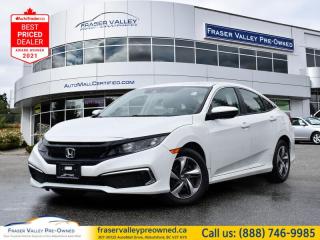 Heated Seats,  Apple CarPlay,  Android Auto,  Lane Keep Assist,  Collision Mitigation!
 
    This 2019 Honda Civic comes at you with even more personality, making every drive more enjoyable and engaging than the last. This  2019 Honda Civic Sedan is fresh on our lot in Abbotsford. 
 
With harmonious power, excellent handling capability, plus its engaging driving dynamic, this 2019 Honda Civic is a highly compelling choice in the eco-friendly compact car segment. Regardless of your style preference or driving habits, this impressive Honda Civic will perfectly suit your wants and needs. The Civic offers the right amount of cargo space, an aggressive exterior design with sporty and sleek body lines, plus a comfortable and ergonomic interior layout that works well with all family sizes. This Civic easily makes a bold statement without saying a word! This  sedan has 92,089 kms. Its  nice in colour  . It has a cvt transmission and is powered by a  158HP 2.0L 4 Cylinder Engine.  It may have some remaining factory warranty, please check with dealer for details. 
 
 Our Civic Sedans trim level is LX CVT. This LX Civic still packs a lot of features for an incredible value with driver assistance technology like collision mitigation with forward collision warning, lane keep assist with road departure mitigation, adaptive cruise control, straight driving assist for slopes, and automatic highbeams you normally only expect with a higher price. The interior is as comfy and advanced as you need with heated front seats, remote start, Apple CarPlay, Android Auto, Bluetooth, Siri EyesFree, WiFi tethering, steering wheel with cruise and audio controls, multi-angle rearview camera, 7 inch driver information display, and automatic climate control. The exterior has some great style with a refreshed grille, independent suspension, heated power side mirrors, and LED taillamps. This vehicle has been upgraded with the following features: Heated Seats,  Apple Carplay,  Android Auto,  Lane Keep Assist,  Collision Mitigation,  Bluetooth,  Siri Eyesfree. 
 
To apply right now for financing use this link : https://www.fraservalleypreowned.ca/abbotsford-car-loan-application-british-columbia
 
 

| Our Quality Guarantee: We maintain the highest standard of quality that is required for a Pre-Owned Dealership to operate in an Auto Mall. We provide an independent 360-degree inspection report through licensed 3rd Party mechanic shops. Thus, our customers can rest assured each vehicle will be a reliable, and responsible purchase.  |  Purchase Disclaimer: Your selected vehicle may have a differing finance and cash prices. When viewing our vehicles on third party  marketplaces, please click over to our website to verify the correct price for the vehicle. The Sale Price on third party websites will always reflect the Finance Price of our vehicles. If you are making a Cash Purchase, please refer to our website for the Cash Price of the vehicle.  | All prices are subject to and do not include, a $995 Finance Fee, and a $695 Document Fee.   These fees as well as taxes, are included in all listed listed payment quotes. Please speak with Dealer for full details and exact numbers.  o~o