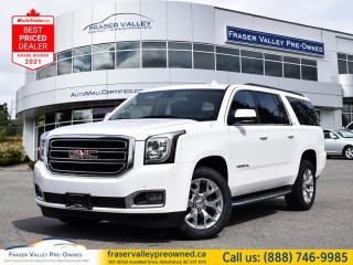8-Passenger
4X4
Flex Fuel 5.3L V8 Engine
Automatic Transmission
Navigation System
Apple CarPlay
Android Auto
Power Moonroof
Leather Seats
Cooled Seats
Heated Seats
Forward Collision Alert
Remote Start
Premium Sound System 
 
  Whether youre carrying passengers, hauling cargo, or all of the above, this GMC Yukon XL is highly capable and up to the task. This  2019 GMC Yukon XL is fresh on our lot in Abbotsford. 
 
This GMC Yukon XL is a traditional full-size SUV thats thoroughly modern. With its truck-based body-on-frame platform, its every bit as tough and capable as a full size pickup truck. The handsome exterior and well-appointed interior are what make this SUV a desirable family hauler. This Yukon a cut above the competition in tech, features and aesthetics while staying capable and comfortable enough to take the whole family and a camper along for the adventure. This  SUV has 131,383 kms. Its  nice in colour  . It has a 6 speed automatic transmission and is powered by a   5.3L 8 Cylinder Engine.  It may have some remaining factory warranty, please check with dealer for details. 
 
 Our Yukon XLs trim level is SLT. Stepping up to this Yukon SLT is a great choice as it comes loaded with more luxurious features like heated and cooled leather seats, a powered rear liftgate, a premium smooth riding suspension, an 8 inch colour touchscreen featuring Apple CarPlay and Android Auto, Bose premium sound system, stylish aluminum wheels, power-adjustable pedals, heated rear seats and IntelliBeam headlamps. It is also upgraded with lane keep assist with lane departure warning, front and rear parking assist, a leather heated steering wheel, remote engine start, Teen Driver Technology, blind spot detection, forward collision alert, tri zone automatic climate control, trailering equipment and heated power side mirrors for style, convenience and capability plus much more. This vehicle has been upgraded with the following features: Leather Seats,  Cooled Seats,  Forward Collision Alert,  Remote Start,  Premium Audio,  Android Auto,  Apple Carplay. 
 
To apply right now for financing use this link : https://www.fraservalleypreowned.ca/abbotsford-car-loan-application-british-columbia
 
 

| Our Quality Guarantee: We maintain the highest standard of quality that is required for a Pre-Owned Dealership to operate in an Auto Mall. We provide an independent 360-degree inspection report through licensed 3rd Party mechanic shops. Thus, our customers can rest assured each vehicle will be a reliable, and responsible purchase.  |  Purchase Disclaimer: Your selected vehicle may have a differing finance and cash prices. When viewing our vehicles on third party  marketplaces, please click over to our website to verify the correct price for the vehicle. The Sale Price on third party websites will always reflect the Finance Price of our vehicles. If you are making a Cash Purchase, please refer to our website for the Cash Price of the vehicle.  | All prices are subject to and do not include, a $995 Finance Fee, and a $695 Document Fee.   These fees as well as taxes, are included in all listed listed payment quotes. Please speak with Dealer for full details and exact numbers.  o~o