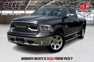 2016 Ram 1500 Laramie Limited Crew Cab 4X4 | 3.0L EcoDiesel V6 Engine | Granite Crystal Metallic | LOADED | Heated & Ventilated Premium Leather Seats | Power Sunroof | Heated Steering Wheel | Remote Start | Heated Second-row Seats | Parking Sensors | Dual Zone Automatic Climate | Class IV Hitch Receiver | Trailer Brake Control | Rear Power Sliding Window | 20x9 Polished Forged Aluminum Wheels

Clean Carfax No Accidents

Immerse yourself in the exceptional luxury and capability of the 2016 Ram 1500 Laramie Limited Crew Cab 4X4, a rare find boasting low mileage and impeccable condition. Dressed in the stunning Granite Crystal Metallic, this truck exudes sophistication. Slip into the lap of luxury with heated and ventilated premium leather seats that offer unparalleled comfort on every journey. Let the natural light flood in through the power sunroof as you enjoy the convenience of a heated steering wheel and heated second-row seats, ensuring a cozy ride in any weather. Seamlessly navigate tight spots with parking sensors while enjoying the convenience of remote start. Equipped with a Class IV hitch receiver and trailer brake control, this truck is more than ready for hauling heavy loads. With its striking 20x9 polished forged aluminum wheels, the 2016 Ram 1500 Laramie Limited makes a bold statement wherever it goes, combining style and performance effortlessly.
______________________________________________________

Engage & Explore with Peel Chrysler: Whether youre inquiring about our latest offers or seeking guidance, 1-866-652-6197 connects you directly. Dive deeper online or connect with our team to navigate your automotive journey seamlessly.

WE TAKE ALL TRADES & CREDIT. WE SHIP ANYWHERE IN CANADA! OUR TEAM IS READY TO SERVE YOU 7 DAYS! COME SEE WHY NOBODY BEATS A DEAL FROM PEEL! Your Source for ALL make and models used cars and trucks
______________________________________________________

*FREE CarFax (click the link above to check it out at no cost to you!)*

*FULLY CERTIFIED! (Have you seen some of these other dealers stating in their advertisements that certification is an additional fee? NOT HERE! Our certification is already included in our low sale prices to save you more!)

______________________________________________________

Peel Chrysler  A Trusted Destination: Based in Port Credit, Ontario, we proudly serve customers from all corners of Ontario and Canada including Toronto, Oakville, North York, Richmond Hill, Ajax, Hamilton, Niagara Falls, Brampton, Thornhill, Scarborough, Vaughan, London, Windsor, Cambridge, Kitchener, Waterloo, Brantford, Sarnia, Pickering, Huntsville, Milton, Woodbridge, Maple, Aurora, Newmarket, Orangeville, Georgetown, Stouffville, Markham, North Bay, Sudbury, Barrie, Sault Ste. Marie, Parry Sound, Bracebridge, Gravenhurst, Oshawa, Ajax, Kingston, Innisfil and surrounding areas. On our website www.peelchrysler.com, you will find a vast selection of new vehicles including the new and used Ram 1500, 2500 and 3500. Chrysler Grand Caravan, Chrysler Pacifica, Jeep Cherokee, Wrangler and more. All vehicles are priced to sell. We deliver throughout Canada. website or call us 1-866-652-6197. 

Your Journey, Our Commitment: Beyond the transaction, Peel Chrysler prioritizes your satisfaction. While many of our pre-owned vehicles come equipped with two keys, variations might occur based on trade-ins. Regardless, our commitment to quality and service remains steadfast. Experience unmatched convenience with our nationwide delivery options. All advertised prices are for cash sale only. Optional Finance and Lease terms are available. A Loan Processing Fee of $499 may apply to facilitate selected Finance or Lease options. If opting to trade an encumbered vehicle towards a purchase and require Peel Chrysler to facilitate a lien payout on your behalf, a Lien Payout Fee of $299 may apply. Contact us for details. Peel Chrysler Pre-Owned Vehicles come standard with only one key.