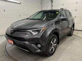 ONLY 72,700 KMS!! All-wheel drive XLE w/ sunroof, heated seats & steering, blind spot monitor, rear cross-traffic alert, lane-departure alert, pre-collision system, adaptive cruise control, backup camera, 17-inch alloys, dual-zone climate control, full power group incl. power seat & power liftgate, automatic headlights w/ auto highbeams, keyless entry w/ push start, leather-wrapped steering wheel, AWD lock, cargo cover, windshield wiper de-icer, Bluetooth and Eco/Sport drive modes!