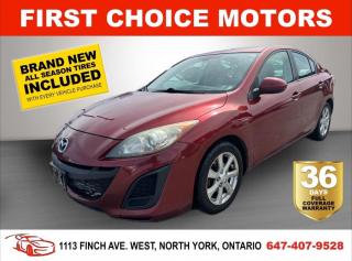 Welcome to First Choice Motors, the largest car dealership in Toronto of pre-owned cars, SUVs, and vans priced between $5000-$15,000. With an impressive inventory of over 300 vehicles in stock, we are dedicated to providing our customers with a vast selection of affordable and reliable options. <br><br>Were thrilled to offer a used 2011 Mazda MAZDA3 GS, burgundy color with 245,000km (STK#7319) This vehicle was $5990 NOW ON SALE FOR $5490. It is equipped with the following features:<br>- Automatic Transmission<br>- Leather Seats<br>- Sunroof<br>- Heated seats<br>- Bluetooth<br>- Alloy wheels<br>- Power windows<br>- Power locks<br>- Power mirrors<br>- Air Conditioning<br><br>At First Choice Motors, we believe in providing quality vehicles that our customers can depend on. All our vehicles come with a 36-day FULL COVERAGE warranty. We also offer additional warranty options up to 5 years for our customers who want extra peace of mind.<br><br>Furthermore, all our vehicles are sold fully certified with brand new brakes rotors and pads, a fresh oil change, and brand new set of all-season tires installed & balanced. You can be confident that this car is in excellent condition and ready to hit the road.<br><br>At First Choice Motors, we believe that everyone deserves a chance to own a reliable and affordable vehicle. Thats why we offer financing options with low interest rates starting at 7.9% O.A.C. Were proud to approve all customers, including those with bad credit, no credit, students, and even 9 socials. Our finance team is dedicated to finding the best financing option for you and making the car buying process as smooth and stress-free as possible.<br><br>Our dealership is open 7 days a week to provide you with the best customer service possible. We carry the largest selection of used vehicles for sale under $9990 in all of Ontario. We stock over 300 cars, mostly Hyundai, Chevrolet, Mazda, Honda, Volkswagen, Toyota, Ford, Dodge, Kia, Mitsubishi, Acura, Lexus, and more. With our ongoing sale, you can find your dream car at a price you can afford. Come visit us today and experience why we are the best choice for your next used car purchase!<br><br>All prices exclude a $10 OMVIC fee, license plates & registration  and ONTARIO HST (13%)