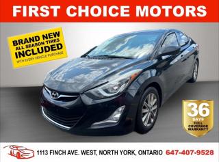 Welcome to First Choice Motors, the largest car dealership in Toronto of pre-owned cars, SUVs, and vans priced between $5000-$15,000. With an impressive inventory of over 300 vehicles in stock, we are dedicated to providing our customers with a vast selection of affordable and reliable options. <br><br>Were thrilled to offer a used 2014 Hyundai Elantra GLS, black color with 240,000km (STK#7332) This vehicle was $7990 NOW ON SALE FOR $6990. It is equipped with the following features:<br>- Automatic Transmission<br>- Sunroof<br>- Heated seats<br>- Bluetooth<br>- Reverse camera<br>- Alloy wheels<br>- Power windows<br>- Power locks<br>- Power mirrors<br>- Air Conditioning<br><br>At First Choice Motors, we believe in providing quality vehicles that our customers can depend on. All our vehicles come with a 36-day FULL COVERAGE warranty. We also offer additional warranty options up to 5 years for our customers who want extra peace of mind.<br><br>Furthermore, all our vehicles are sold fully certified with brand new brakes rotors and pads, a fresh oil change, and brand new set of all-season tires installed & balanced. You can be confident that this car is in excellent condition and ready to hit the road.<br><br>At First Choice Motors, we believe that everyone deserves a chance to own a reliable and affordable vehicle. Thats why we offer financing options with low interest rates starting at 7.9% O.A.C. Were proud to approve all customers, including those with bad credit, no credit, students, and even 9 socials. Our finance team is dedicated to finding the best financing option for you and making the car buying process as smooth and stress-free as possible.<br><br>Our dealership is open 7 days a week to provide you with the best customer service possible. We carry the largest selection of used vehicles for sale under $9990 in all of Ontario. We stock over 300 cars, mostly Hyundai, Chevrolet, Mazda, Honda, Volkswagen, Toyota, Ford, Dodge, Kia, Mitsubishi, Acura, Lexus, and more. With our ongoing sale, you can find your dream car at a price you can afford. Come visit us today and experience why we are the best choice for your next used car purchase!<br><br>All prices exclude a $10 OMVIC fee, license plates & registration  and ONTARIO HST (13%)