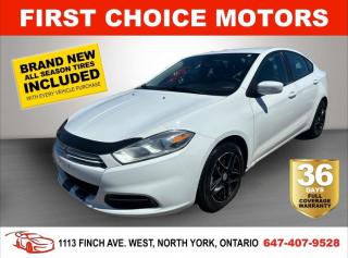 Welcome to First Choice Motors, the largest car dealership in Toronto of pre-owned cars, SUVs, and vans priced between $5000-$15,000. With an impressive inventory of over 300 vehicles in stock, we are dedicated to providing our customers with a vast selection of affordable and reliable options. <br><br>Were thrilled to offer a used 2013 Dodge Dart AERO, white color with 157,000km (STK#7333) This vehicle was $8490 NOW ON SALE FOR $6990. It is equipped with the following features:<br>- Automatic Transmission<br>- Alloy wheels<br>- Power windows<br>- Power locks<br>- Power mirrors<br>- Air Conditioning<br><br>At First Choice Motors, we believe in providing quality vehicles that our customers can depend on. All our vehicles come with a 36-day FULL COVERAGE warranty. We also offer additional warranty options up to 5 years for our customers who want extra peace of mind.<br><br>Furthermore, all our vehicles are sold fully certified with brand new brakes rotors and pads, a fresh oil change, and brand new set of all-season tires installed & balanced. You can be confident that this car is in excellent condition and ready to hit the road.<br><br>At First Choice Motors, we believe that everyone deserves a chance to own a reliable and affordable vehicle. Thats why we offer financing options with low interest rates starting at 7.9% O.A.C. Were proud to approve all customers, including those with bad credit, no credit, students, and even 9 socials. Our finance team is dedicated to finding the best financing option for you and making the car buying process as smooth and stress-free as possible.<br><br>Our dealership is open 7 days a week to provide you with the best customer service possible. We carry the largest selection of used vehicles for sale under $9990 in all of Ontario. We stock over 300 cars, mostly Hyundai, Chevrolet, Mazda, Honda, Volkswagen, Toyota, Ford, Dodge, Kia, Mitsubishi, Acura, Lexus, and more. With our ongoing sale, you can find your dream car at a price you can afford. Come visit us today and experience why we are the best choice for your next used car purchase!<br><br>All prices exclude a $10 OMVIC fee, license plates & registration  and ONTARIO HST (13%)