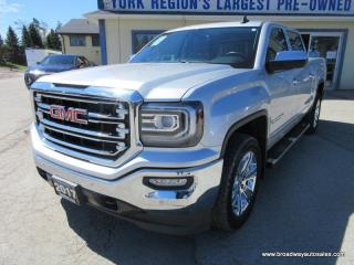 Used 2017 GMC Sierra 1500 LOADED SLT-MODEL 5 PASSENGER 5.3L - V8.. 4X4.. CREW-CAB.. SHORTY.. NAVIGATION.. LEATHER.. HEATED/AC SEATS.. POWER PEDALS.. BACK-UP CAMERA.. for sale in Bradford, ON