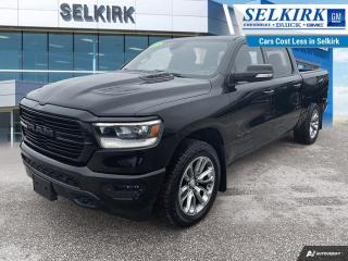 <b>Low Mileage, Heated Seats,  Remote Start,  Heated Steering Wheel,  Aluminum Wheels,  Proximity Key!</b><br> <br>    Beauty meets brawn with this rugged Ram 1500. This  2019 Ram 1500 is fresh on our lot in Selkirk. <br> <br>The Ram 1500 delivers power and performance everywhere you need it, with a tech-forward cabin that is all about comfort and convenience. Loaded with best-in-class features, its easy to see why the Ram 1500 is so popular. With the most towing and hauling capability in a Ram 1500, as well as improved efficiency and exceptional capability, this truck has the grit to take on any task. This low mileage  Crew Cab 4X4 pickup  has just 39,227 kms. Its  black in colour  . It has an automatic transmission and is powered by a  395HP 5.7L 8 Cylinder Engine.  It may have some remaining factory warranty, please check with dealer for details. <br> <br> Our 1500s trim level is Sport. This Ram 1500 Sport comes very well equipped with performance styling, unique aluminum wheels, a heated leather steering wheel, heated front seats, Uconnect with a larger touchscreen, wireless streaming audio, USB input jacks, and a useful rear view camera. This sleek pickup truck also comes with body-colored bumpers with rear step, a power rear window and power heated side mirrors, proximity keyless entry, cruise control, LED Lights, an HD suspension, towing equipment, a Parkview rear camera, front fog lights and so much more. This vehicle has been upgraded with the following features: Heated Seats,  Remote Start,  Heated Steering Wheel,  Aluminum Wheels,  Proximity Key,  Led Lights,  Touchscreen. <br> To view the original window sticker for this vehicle view this <a href=http://www.chrysler.com/hostd/windowsticker/getWindowStickerPdf.do?vin=1C6SRFLT2KN564527 target=_blank>http://www.chrysler.com/hostd/windowsticker/getWindowStickerPdf.do?vin=1C6SRFLT2KN564527</a>. <br/><br> <br>To apply right now for financing use this link : <a href=https://www.selkirkchevrolet.com/pre-qualify-for-financing/ target=_blank>https://www.selkirkchevrolet.com/pre-qualify-for-financing/</a><br><br> <br/><br>Selkirk Chevrolet Buick GMC Ltd carries an impressive selection of new and pre-owned cars, crossovers and SUVs. No matter what vehicle you might have in mind, weve got the perfect fit for you. If youre looking to lease your next vehicle or finance it, we have competitive specials for you. We also have an extensive collection of quality pre-owned and certified vehicles at affordable prices. Winnipeg GMC, Chevrolet and Buick shoppers can visit us in Selkirk for all their automotive needs today! We are located at 1010 MANITOBA AVE SELKIRK, MB R1A 3T7 or via phone at 204-482-1010.<br> Come by and check out our fleet of 80+ used cars and trucks and 190+ new cars and trucks for sale in Selkirk.  o~o