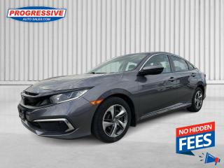 <b>Low Mileage, Heated Seats,  Apple CarPlay,  Android Auto,  Lane Keep Assist,  Collision Mitigation!</b><br> <br>    This 2019 Honda Civic comes at you with even more personality, making every drive more enjoyable and engaging than the last. This  2019 Honda Civic Sedan is for sale today. <br> <br>With harmonious power, excellent handling capability, plus its engaging driving dynamic, this 2019 Honda Civic is a highly compelling choice in the eco-friendly compact car segment. Regardless of your style preference or driving habits, this impressive Honda Civic will perfectly suit your wants and needs. The Civic offers the right amount of cargo space, an aggressive exterior design with sporty and sleek body lines, plus a comfortable and ergonomic interior layout that works well with all family sizes. This Civic easily makes a bold statement without saying a word! This low mileage  sedan has just 34,406 kms. Its  grey in colour  . It has a 6 speed manual transmission and is powered by a  158HP 2.0L 4 Cylinder Engine.  It may have some remaining factory warranty, please check with dealer for details. <br> <br> Our Civic Sedans trim level is LX. This LX Civic still packs a lot of features for an incredible value with driver assistance technology like collision mitigation with forward collision warning, lane keep assist with road departure mitigation, adaptive cruise control, straight driving assist for slopes, and automatic highbeams you normally only expect with a higher price. The interior is as comfy and advanced as you need with heated front seats, remote keyless entry, Apple CarPlay, Android Auto, Bluetooth, Siri EyesFree, WiFi tethering, steering wheel with cruise and audio controls, multi-angle rearview camera, 7 inch driver information display, and automatic climate control. The exterior has some great style with a refreshed grille, independent suspension, heated power side mirrors, and LED taillamps. This vehicle has been upgraded with the following features: Heated Seats,  Apple Carplay,  Android Auto,  Lane Keep Assist,  Collision Mitigation,  Bluetooth,  Siri Eyesfree. <br> <br>To apply right now for financing use this link : <a href=https://www.progressiveautosales.com/credit-application/ target=_blank>https://www.progressiveautosales.com/credit-application/</a><br><br> <br/><br><br> Progressive Auto Sales provides you with the all the tools you need to find and purchase a used vehicle that meets your needs and exceeds your expectations. Our Sarnia used car dealership carries a wide range of makes and models for exceptionally low prices due to our extensive network of Canadian, Ontario and Sarnia used car dealerships, leasing companies and auction groups. </br>

<br> Our dealership wouldnt be where we are today without the great people in Sarnia and surrounding areas. If you have any questions about our services, please feel free to ask any one of our staff. If you want to visit our dealership, you can also find our hours of operation and location information on our Contact page. </br> o~o