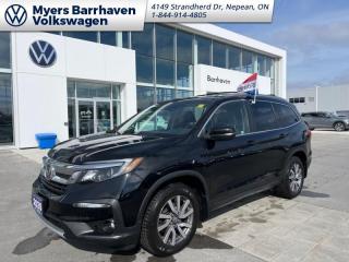 <b>Sunroof,  Heated Seats,  Remote Start,  Lane Keep Assist,  Apple CarPlay!</b><br> <br>    This 2020 Honda Pilot is a class leader when it comes to safety, security and comfortable ride quality. This  2020 Honda Pilot is fresh on our lot in Nepean. <br> <br>With a highly flexible interior, an excellent extremely comfortable ride quality and loads of active safety gear, the 2020 Honda Pilot should be at the top of your list when looking for a new family SUV. It offers an exceptional blend of utility, comfort, and safety making it an essential vehicle for a busy family life. If your family needs a new partner in their antics, look no further than this 2020 Honda Pilot.This  SUV has 99,651 kms. Its  crystal black pearl in colour  . It has an automatic transmission and is powered by a  280HP 3.5L V6 Cylinder Engine.  It may have some remaining factory warranty, please check with dealer for details. <br> <br> Our Pilots trim level is EX. This EX Pilot upgrades this fancy SUV with a one touch power moonroof, blind spot display, fog lights, side mirror turn signals, auto-dimming rearview mirror, and HomeLink remote system. The interior is also loaded with heated front seats, proximity keyless entry, remote start, Apple CarPlay, Android Auto, Bluetooth, audio display, Siri EyesFree, and Wi-Fi tethering. Driver assistance technology is here in truckloads with collision mitigation, lane keep assist, adaptive cruise, a 7 inch driver information interface, and automatic highbeams. Other great features include aluminum wheels, LED lighting, active noise cancellation, multi-angle rearview mirror, and tri-zone automatic climate control with rear seat controls. This vehicle has been upgraded with the following features: Sunroof,  Heated Seats,  Remote Start,  Lane Keep Assist,  Apple Carplay,  Android Auto,  Blind Spot Monitor. <br> <br>To apply right now for financing use this link : <a href=https://www.barrhavenvw.ca/en/form/new/financing-request-step-1/44 target=_blank>https://www.barrhavenvw.ca/en/form/new/financing-request-step-1/44</a><br><br> <br/><br> Buy this vehicle now for the lowest bi-weekly payment of <b>$207.72</b> with $0 down for 96 months @ 7.99% APR O.A.C. ((Plus applicable taxes and fees - Some conditions apply to get approved at the mentioned rate)     ).  See dealer for details. <br> <br>We are your premier Volkswagen dealership in the region. If youre looking for a new Volkswagen or a car, check out Barrhaven Volkswagens new, pre-owned, and certified pre-owned Volkswagen inventories. We have the complete lineup of new Volkswagen vehicles in stock like the GTI, Golf R, Jetta, Tiguan, Atlas Cross Sport, Volkswagen ID.4 electric vehicle, and Atlas. If you cant find the Volkswagen model youre looking for in the colour that you want, feel free to contact us and well be happy to find it for you. If youre in the market for pre-owned cars, make sure you check out our inventory. If you see a car that you like, contact 844-914-4805 to schedule a test drive.<br> Come by and check out our fleet of 40+ used cars and trucks and 90+ new cars and trucks for sale in Nepean.  o~o