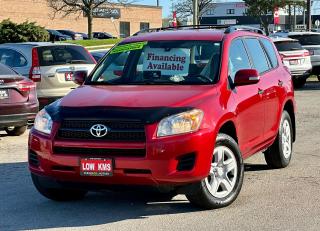 <p>♦️SAFETY CERTIFIED♦️LOW KMS <br />♦️NO ACCIDENT CLEAN CARFAX<br />♦️2 YEARS EXTENDED WARRANTY INCLUDED <br /><br />2010 TOYOTA RAV4 4WD<br />ONLY 137000 KMs<br />4 CYLINDER ENGINE <br /><br />•BACKUP CAMERA <br />•APPLE CARPLAY & ANDROID AUTO<br />•BLUETOOTH <br /><br />WILL COME WITH:<br />-BRAND NEW 4 TIRES <br />-BRAND NEW BRAKES ALL AROUND<br /><br />THIS SUV IN PERFECT CONDITION MUST SEE IN PERSON. VERY WELL KEPT, RUNS PERFECT. <br /><br />THE INTERIOR IS PERFECT AND THE BODY IN GREAT SHAPE FOR THE YEAR ABSOLUTELY NO RUST.<br /><br />COMES FULLY CERTIFIED ( SAFETY ) INCLUDED WITH MULTIPLE POINTS INSPECTION<br /><br />FREE CARFAX HISTORY REPORT. <br /><br />ALL TRADE INS ARE WELCOME BRING YOUR TRADE IN TODAY. <br /><br />PRICE + HST NO EXTRA OR HIDDEN FEES.<br /><br />PLEASE CONTACT US TO BOOK YOUR APPOINTMENT FOR VIEWING AND TEST <br />DRIVE.<br /><br />“WE STAND BEHIND EVERY VEHICLE WE SALE”<br /><br />TERMINAL MOTORS <br />1421 SPEERS RD, OAKVILLE </p>