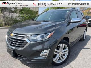 <b>CERTIFIED</b><br>   Compare at $23745 - Myers Cadillac is just $23053! <br> <br>JUST IN - 2019 EQUINOX PREMIER 2LZ, SUNROOF, LEATHER, NAV, APPLE CARPLAY, POWER LIFGATE, HEATED SEATS FRONT AND BACK SEATS, ADAPTIVE CRUISE, DUAL SUNROOF, 19 WHEELS, PARK ASSIST, HD 360 CAMERA, TRAILER PACKAGE, BOSE SPEAKERS, 2.0 TURBO AWD, LOADED!! CLEAN CARFAX, ONE OWNER, NO ADMIN FEES. <br> <br>To apply right now for financing use this link : <a href=https://creditonline.dealertrack.ca/Web/Default.aspx?Token=b35bf617-8dfe-4a3a-b6ae-b4e858efb71d&Lang=en target=_blank>https://creditonline.dealertrack.ca/Web/Default.aspx?Token=b35bf617-8dfe-4a3a-b6ae-b4e858efb71d&Lang=en</a><br><br> <br/><br>All prices include Admin fee and Etching Registration, applicable Taxes and licensing fees are extra.<br>*LIFETIME ENGINE TRANSMISSION WARRANTY NOT AVAILABLE ON VEHICLES WITH KMS EXCEEDING 140,000KM, VEHICLES 8 YEARS & OLDER, OR HIGHLINE BRAND VEHICLE(eg. BMW, INFINITI. CADILLAC, LEXUS...)<br> Come by and check out our fleet of 40+ used cars and trucks and 140+ new cars and trucks for sale in Ottawa.  o~o