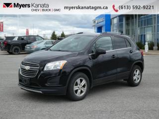 <b>Premium Audio,  Bluetooth,  OnStar,  Aluminum Wheels,  Steering Wheel Audio Control!</b><br> <br>  On Sale! Save $1000 on this one, weve marked it down from $14888.    This  2016 Chevrolet Trax is fresh on our lot in Kanata. <br> <br>The 2016 Chevrolet Trax is the ultimate small SUV for navigating the city and beyond. With its agile handling, ample cargo room, and the latest technology, Trax makes every day an urban adventure. With its street-smart features and amazing technologies, this Trax lets you explore your city and discover all of its hidden gems. The Trax simplifies your everyday life.This  SUV has 124,956 kms. Its  black in colour  . It has an automatic transmission and is powered by a  138HP 1.4L 4 Cylinder Engine. <br> <br> Our Traxs trim level is LT. The 1LT is a clever SUV thats small and quick enough to steer the cityscape, yet big enough to accommodate up to five people in comfort with their stuff. This Trax is equipped with air conditioning, cruise control, deluxe cloth seating surfaces, Bluetooth wireless audio streaming, OnStar, enhanced 6-speaker audio system, and 16-inch aluminum wheels. This vehicle has been upgraded with the following features: Premium Audio,  Bluetooth,  Onstar,  Aluminum Wheels,  Steering Wheel Audio Control,  Air Conditioning. <br> <br>To apply right now for financing use this link : <a href=https://www.myerskanatagm.ca/finance/ target=_blank>https://www.myerskanatagm.ca/finance/</a><br><br> <br/><br>Price is plus HST and licence only.<br>Book a test drive today at myerskanatagm.ca<br>*LIFETIME ENGINE TRANSMISSION WARRANTY NOT AVAILABLE ON VEHICLES WITH KMS EXCEEDING 140,000KM, VEHICLES 8 YEARS & OLDER, OR HIGHLINE BRAND VEHICLE(eg. BMW, INFINITI. CADILLAC, LEXUS...)<br> Come by and check out our fleet of 40+ used cars and trucks and 150+ new cars and trucks for sale in Kanata.  o~o