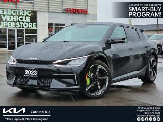 4x4, AWD. 4WD, 14 Speakers, 4-Wheel Disc Brakes, ABS brakes, Air Conditioning, Alloy wheels, AM/FM radio: SiriusXM, Apple CarPlay & Android Auto, Auto High-beam Headlights, Automatic temperature control, Driver door bin, Driver vanity mirror, Front Bucket Seats, Front dual zone A/C, Front reading lights, Fully automatic headlights, GT Sport Bucket Heated Seats, Heads-Up Display, Heated front seats, Heated rear seats, Heated steering wheel, Illuminated entry, Low tire pressure warning, Navigation System, Outside temperature display, Overhead console, Passenger door bin, Passenger vanity mirror, Power door mirrors, Power Liftgate, Power moonroof, Power steering, Power windows, Rear window defroster, Remote keyless entry, Split folding rear seat, Sport steering wheel, Steering wheel mounted audio controls, Telescoping steering wheel, Tilt steering wheel, Traction control, Trip computer, Turn signal indicator mirrors, Wheels: 21 GT Alloy.



Aurora Black Pearl 2023 Kia EV6 GT GT, AWD, Long Range, Navi, Park Assist, Remote Sta AWD 1-Speed Automatic Electric Motor





Family owned and operated more than 20 years, we provide the friendly and courteous service that you deserve. All of the Pre-Owned vehicles we offer for sale go through a , vigorous safety and mechanical inspection and are thoroughly cleaned and detailed so that they are in as close to as new condition as possible. Our DAILY Ontario wide Price Checks against similar inventory make sure we are offering you the best deal possible on any vehicle in our stock. Read our Online Reviews & Check us out on Facebook!***** See all of our New & Pre-Owned Inventory, at http://www.cardinalkia.com/.***** We have satisfied customers from all over Ontario; Niagara Falls, St. Catharines, Welland, Fonthill, Fort Erie, Grimsby, Port Colborne, Beamsville, Hamilton, Smithville, Wainfleet, Stoney Creek, Hamilton Mountain, Burlington, Oakville, Ancaster and Caledonia, Mississauga, South Brampton and Hagersville.***** With easy bank financing and these great values, you can drive home in one of these great Cardinal Kia pre-owned vehicles today.