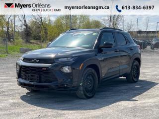 <b>Synthetic Leather Seats,  Heated Seats,  Proximity Key,  Android Auto,  Apple CarPlay!</b><br> <br>    With an interior this spacious and versatile, you have room for all your gear, and your lifestyle, too. This  2023 Chevrolet Trailblazer is fresh on our lot in Orleans. <br> <br>After a long day of work, you need a car to work just as hard for you. With a surprisingly spacious cabin, plenty of power, and incredible efficiency, this Trailblazer is begging to be in your squad. When its time to grab the crew and all their gear to make some memories, this versatile and adventurous Trailblazer is an obvious choice.This  SUV has 22,744 kms. Its  black in colour  . It has an automatic transmission and is powered by a  155HP 1.3L 3 Cylinder Engine. <br> <br> Our Trailblazers trim level is RS. This intimidating RS looks as good as it performs with sporty accents, black bowties, synthetic leather seats, remote keyless entry, remote start, and cruise control. This Trailblazer packs a surprisingly spacious interior with awesome features like the Chevy Infotainment 3 System with Android Auto, Apple CarPlay, Bluetooth, SiriusXM, and wireless connectivity. Whether you take the road or blaze a trail, do it safely with automatic emergency braking, front pedestrian braking, lane keep assist, IntelliBeam, Teen Driver, and a rearview camera. This vehicle has been upgraded with the following features: Synthetic Leather Seats,  Heated Seats,  Proximity Key,  Android Auto,  Apple Carplay,  Lane Keep Assist,  Lane Departure Warning. <br> <br>To apply right now for financing use this link : <a href=https://www.myersorleansgm.ca/FinancePreQualForm target=_blank>https://www.myersorleansgm.ca/FinancePreQualForm</a><br><br> <br/><br> Buy this vehicle now for the lowest bi-weekly payment of <b>$225.37</b> with $0 down for 96 months @ 9.99% APR O.A.C. ( Plus applicable taxes -  Plus applicable fees   ).  See dealer for details. <br> <br>*MYERS LIFETIME ENGINE AND TRANSMISSION COVERAGE CERTIFICATE NOT AVAILABLE ON VEHICLES WITH KMS EXCEEDING 140,000KM, VEHICLES 8 YEARS & OLDER, OR HIGHLINE BRAND VEHICLE(eg. BMW, INFINITI. CADILLAC, LEXUS...)<br> Come by and check out our fleet of 30+ used cars and trucks and 170+ new cars and trucks for sale in Orleans.  o~o