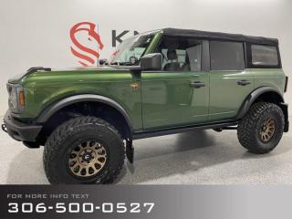 Used 2022 Ford Bronco Badlands with Aftermarket Tires/Rims and Hood Lights for sale in Moose Jaw, SK