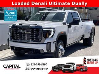 This GMC Sierra 3500HD delivers a Turbocharged Diesel V8 6.6L/ engine powering this Automatic transmission. ENGINE, DURAMAX 6.6L TURBO-DIESEL V8, B20-DIESEL COMPATIBLE (470 hp [350.5 kW] @ 2800 rpm, 975 lb-ft of torque [1322 Nm] @ 1600 rpm) (STD), Wireless Phone Projection for Apple CarPlay and Android Auto, Wireless charging.*This GMC Sierra 3500HD Comes Equipped with These Options *Wipers, front rain-sensing, Winter Grille Cover, Windows, power rear, express down, Window, power, rear sliding with rear defogger, Window, power front, passenger express up/down, Window, power front, drivers express up/down, Wi-Fi Hotspot capable (Terms and limitations apply. See onstar.ca or dealer for details.), Wheels, 20 (50.8 cm) Ultra-bright machined aluminum wheels with gloss black inserts with Black painted pockets (Requires single rear wheels.), Wheelhouse liners, rear (Not available with dual rear wheel models.), USB Ports, 2, Charge/Data ports located inside centre console.* Stop By Today *Youve earned this- stop by Capital Chevrolet Buick GMC Inc. located at 13103 Lake Fraser Drive SE, Calgary, AB T2J 3H5 to make this car yours today!