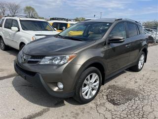 Just Arrived! Beautiful Pyrite Mica on Beige Leather Interior 2013 Toyota RAV4 LIMITED AWD. NO ACCIDENTS! MINT CONDITION! 177,461 kms, runs excellent with no issues. Regularly Serviced! Loaded with Backup Camera, Navigation System, Smart Key System with Push Button Start, Sunroof, Bluetooth, Heated Seats, Adjustable Power Liftgate, Blind Spot Monitor, CD/AUX/USB, Fog Lights, 18-inch Alloy Wheels, Steering Wheel Audio, Phone, and Cruise Control! <br/> *Safety Certified at no extra cost* <br/> *Welcome to get vehicle checked by any mechanic before purchase* <br/> All in price : $16,989 plus HST and license plates. <br/> Call : 647-631-8755 or 647-303-2585 <br/> E-mail : info@bramptonautocenter.ca <br/> Brampton Auto Center <br/> 69 Eastern Avenue, Brampton ON, L6W 1X9. Unit 206 <br/> Brampton Auto Center, welcomes you! Family owned dealership located in the GTA. We take pride in our work. Customer service is our priority. Full disclosure with honesty. We are OMVIC registered and proud member of the UCDA. You are welcomed to get the vehicle checked by any mechanic before purchase, for quality assurance. Financing available for all types of credit! Good, bad or no credit. No problem! We will get you approved. Warranty options available for any year, make or model! Contact dealer for more details. <br/>